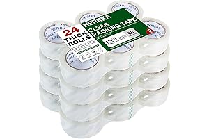 Clear Packing Tape for Effortless and Secure Packaging (1560 Yards, 24 Rolls)