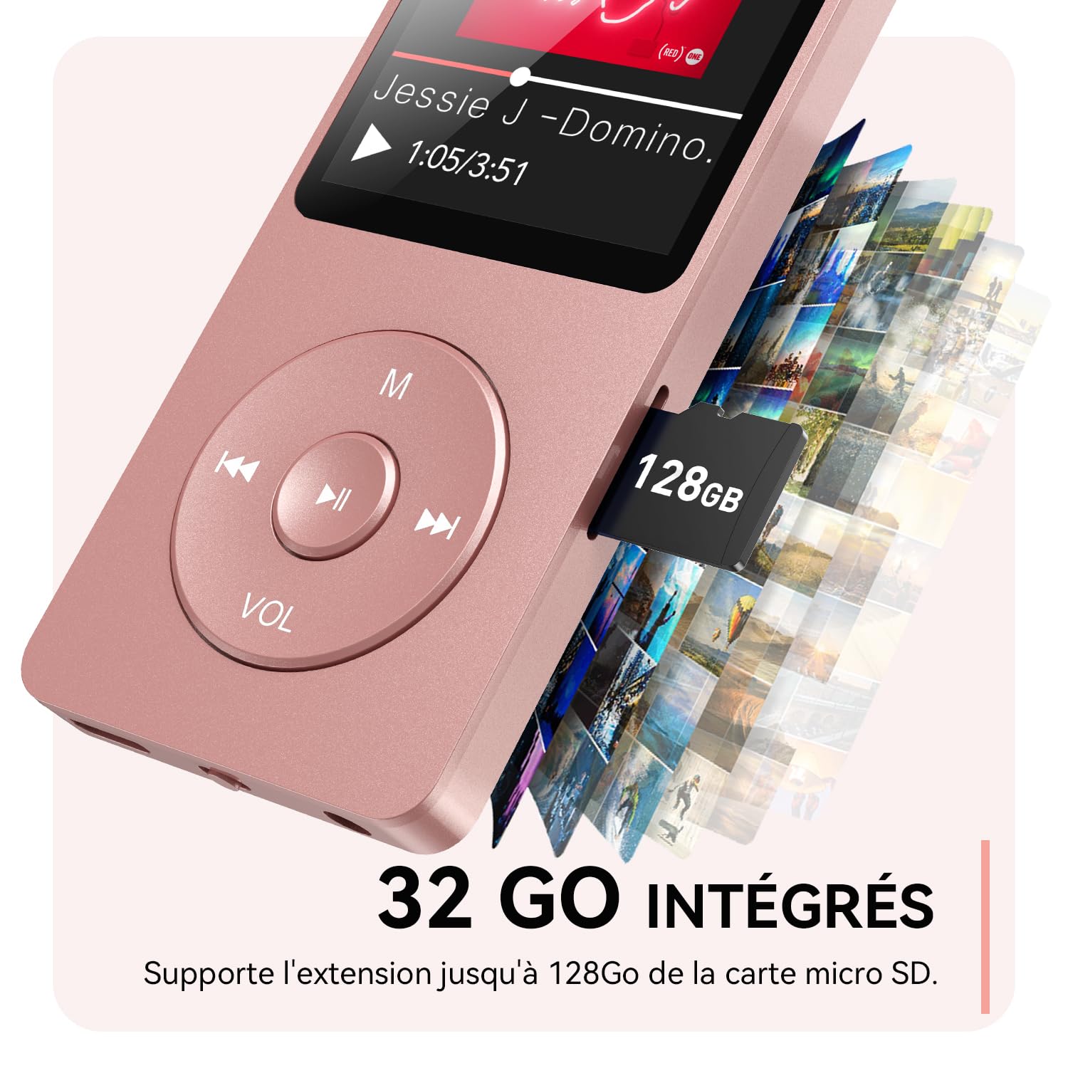 Lecteur MP3 AGPTEK 32 Go Bluetooth 5.3,Écran de 1,8 Pouces