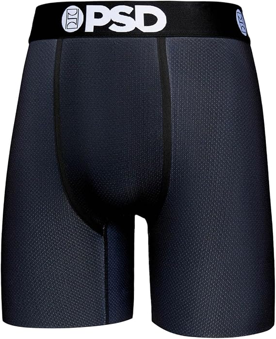 PSD Underwear Mens Boxer Briefs - Athletic Micromesh Boxer Briefs, Standard Length, Soft & Breathable Boxer Briefs for Men