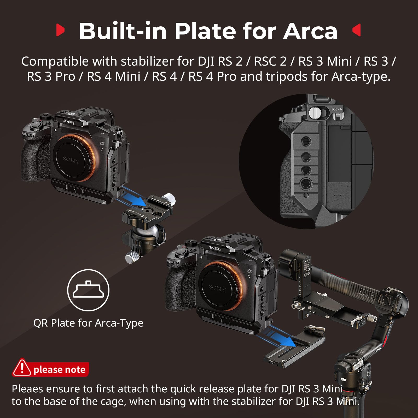 Amazon | SmallRig HawkLock クイックリリースハーフケージ Sony Alpha