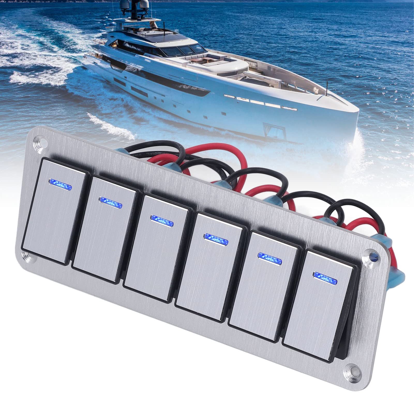 Qqmora Panel de Interruptor Basculante, Interruptores LED de Encendido y