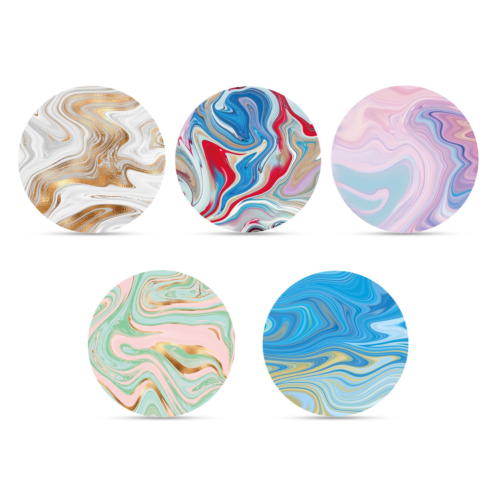 25pcs Sensor Covers for Libre 2/3, Waterproof Adhesive Patches Blood Glucose Monitor Patch Sensor Stickers CGM Overpatch Tape Compatible with Libre (Marble Gradient, 5 Styles)