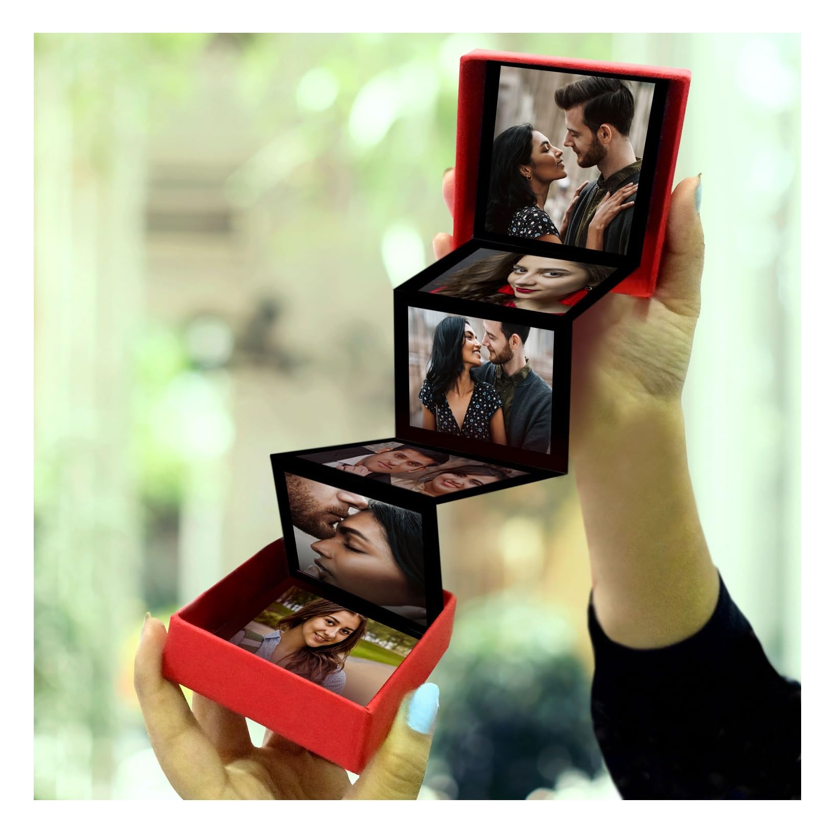 Personalised Photo Popup Gift Box, Custom Picture Surprise Box for Birthday Anniversary, Gift for Boyfriend Girlfriend Husband Wife, Memory Gift Box with Photos