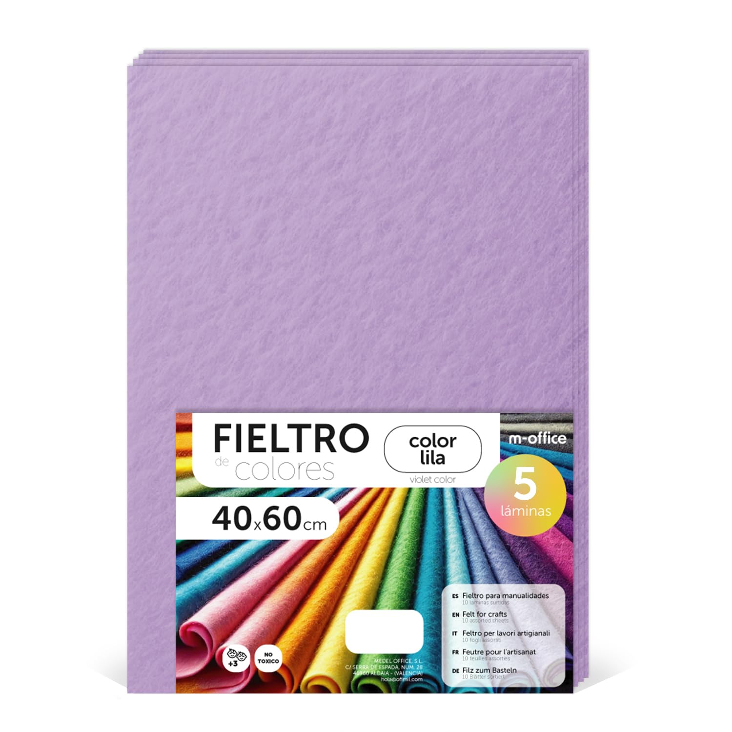 Fieltro para Manualidades, Fieltro de Colores, Suave y Flexible, Material para Costura, Telas Patchwork, Ideal para proyectos DIY, artesanía o decoración, 20x30cm - m-office (rojo, 10 uds) — view 175