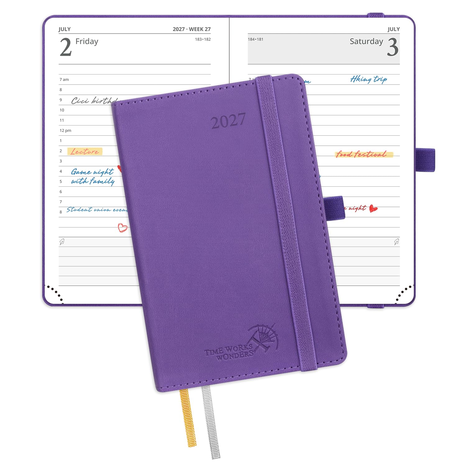 POPRUN 2027 Diary A6 Page A Day Pocket Size Daily Planner With To Do List — image 1