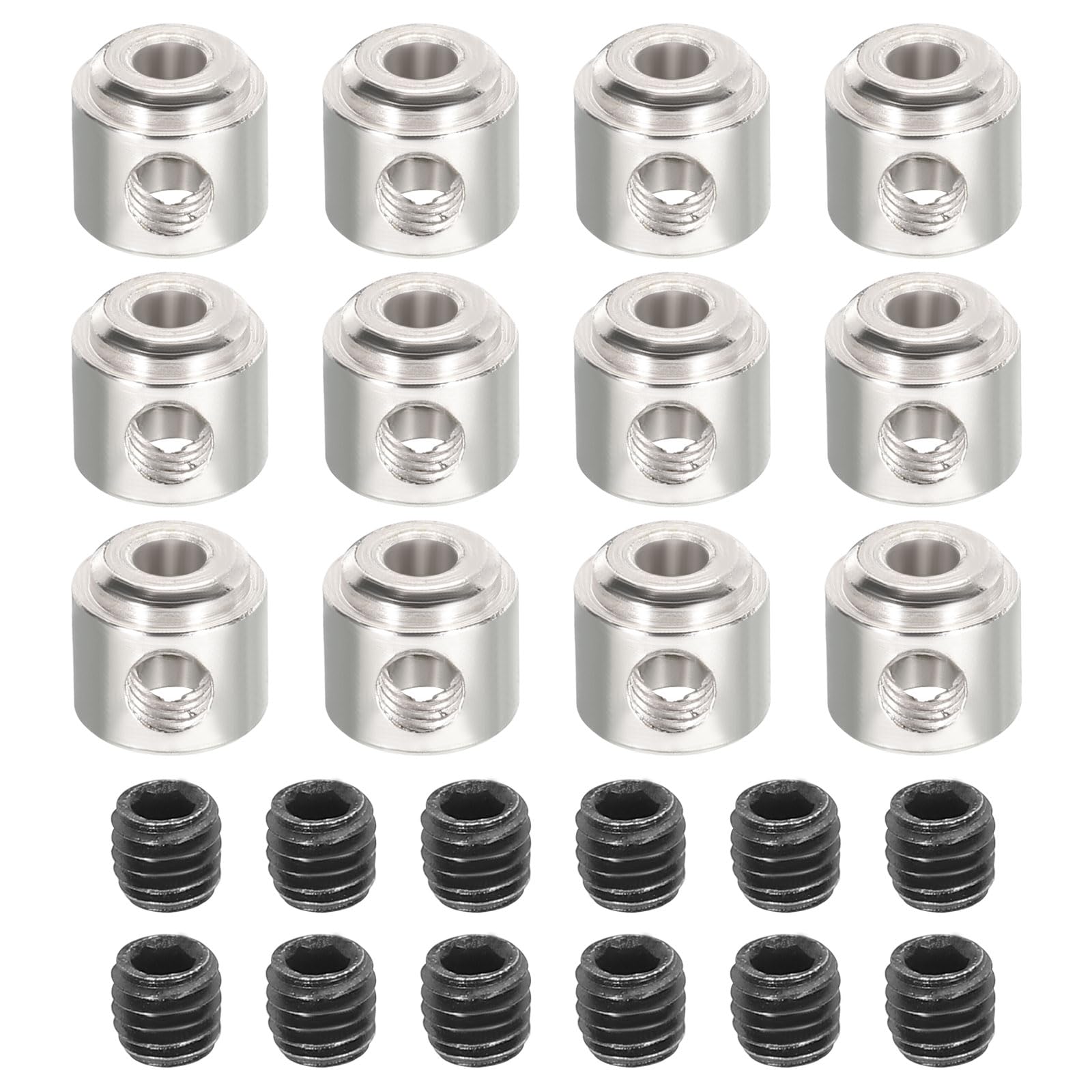 MECCANIXITY 12Pcs RC Airplane Landing Gear Stopper 304 Stainless Steel 2.1mm(0.08