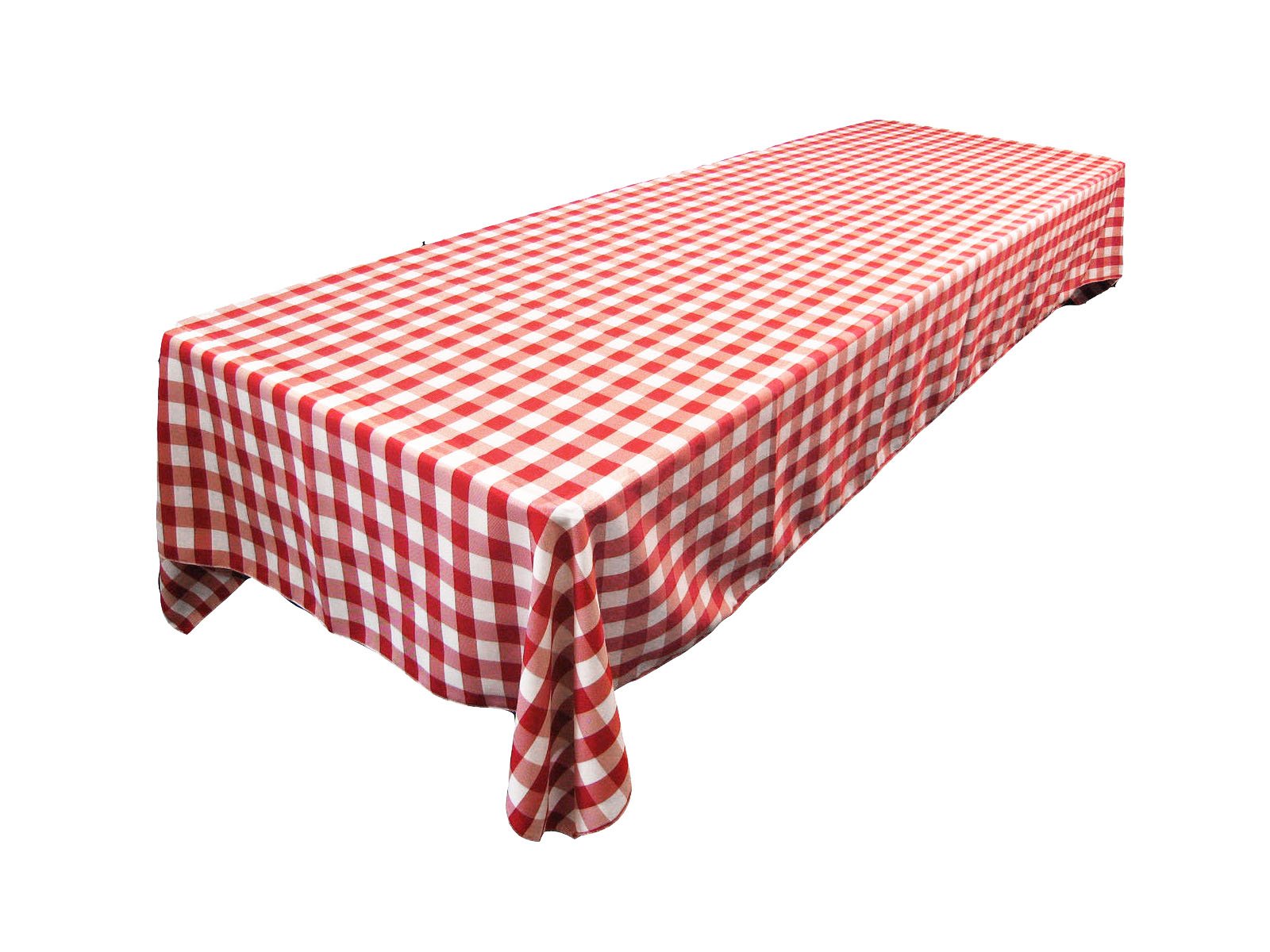 LA Linen Polyester GINGHAM Checkered Rectangular Tablecloth, 60 x 144-Inch