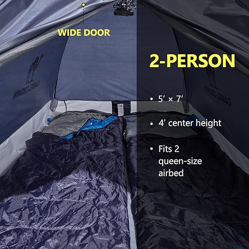 Miniatura 32 de CAMEL CROWN Tiendas para acampar 2/3/4/5 persona camping tienda de campaña, impermeable, espaciosa, ligera tienda de mochilero portátil para acampar