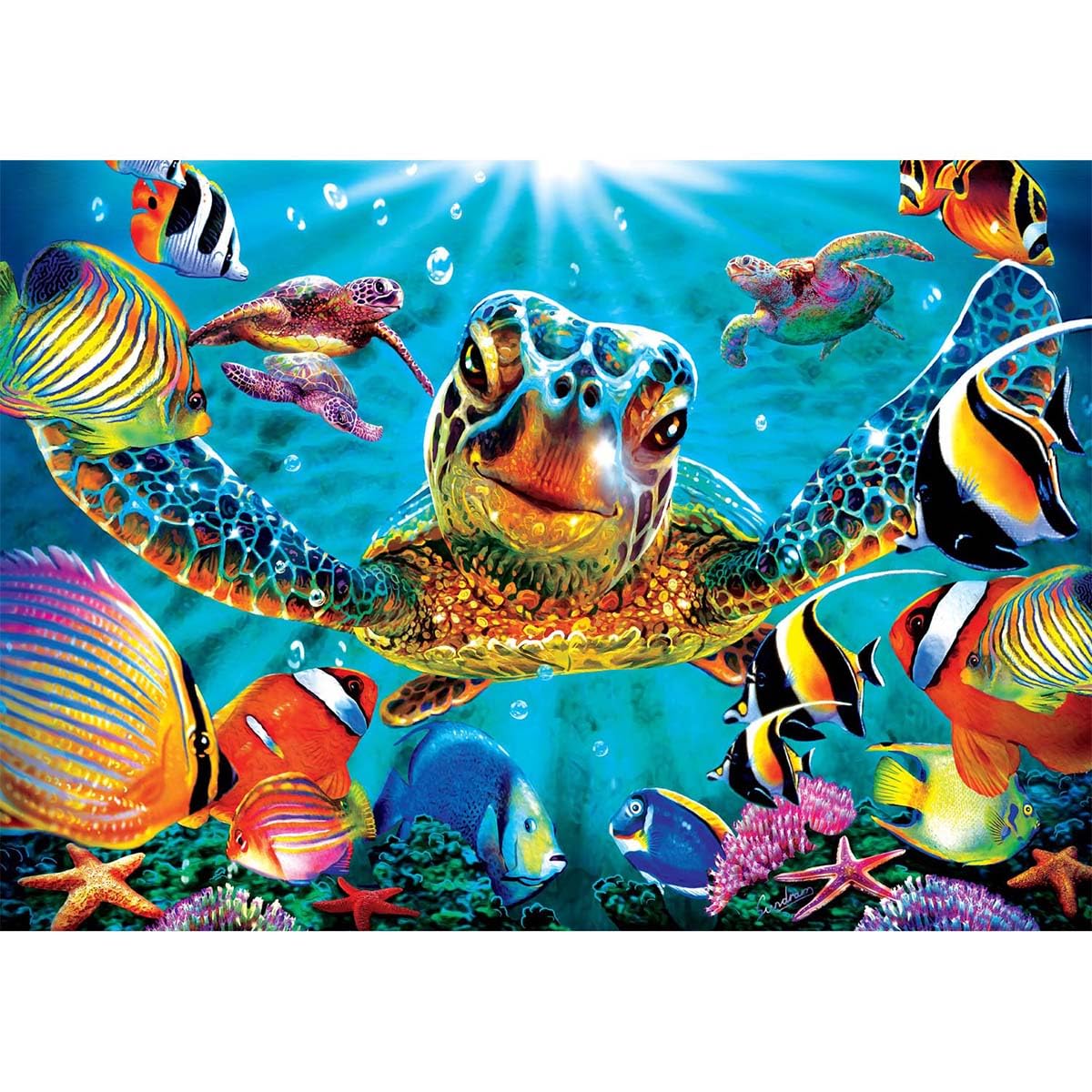Buffalo Games Tiny Bubbles-300 Large Piece Jigsaw Puzzle from the Vivid Collection