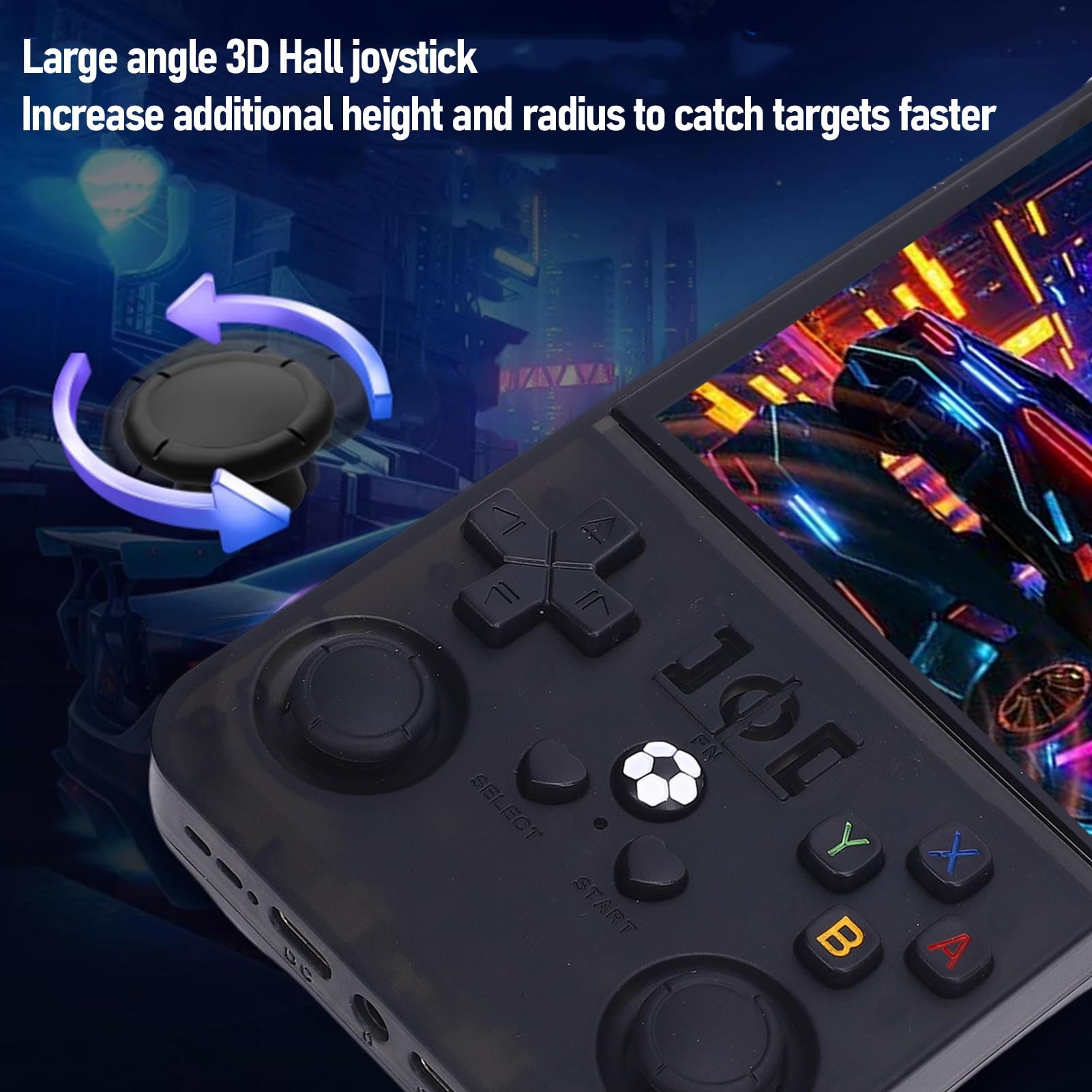 Console di Gioco Portatile retrò, Open Source R36MAX Lettore di Videogiochi con Schermo da 4,0 Pollici 720x720 per Regali (128G)