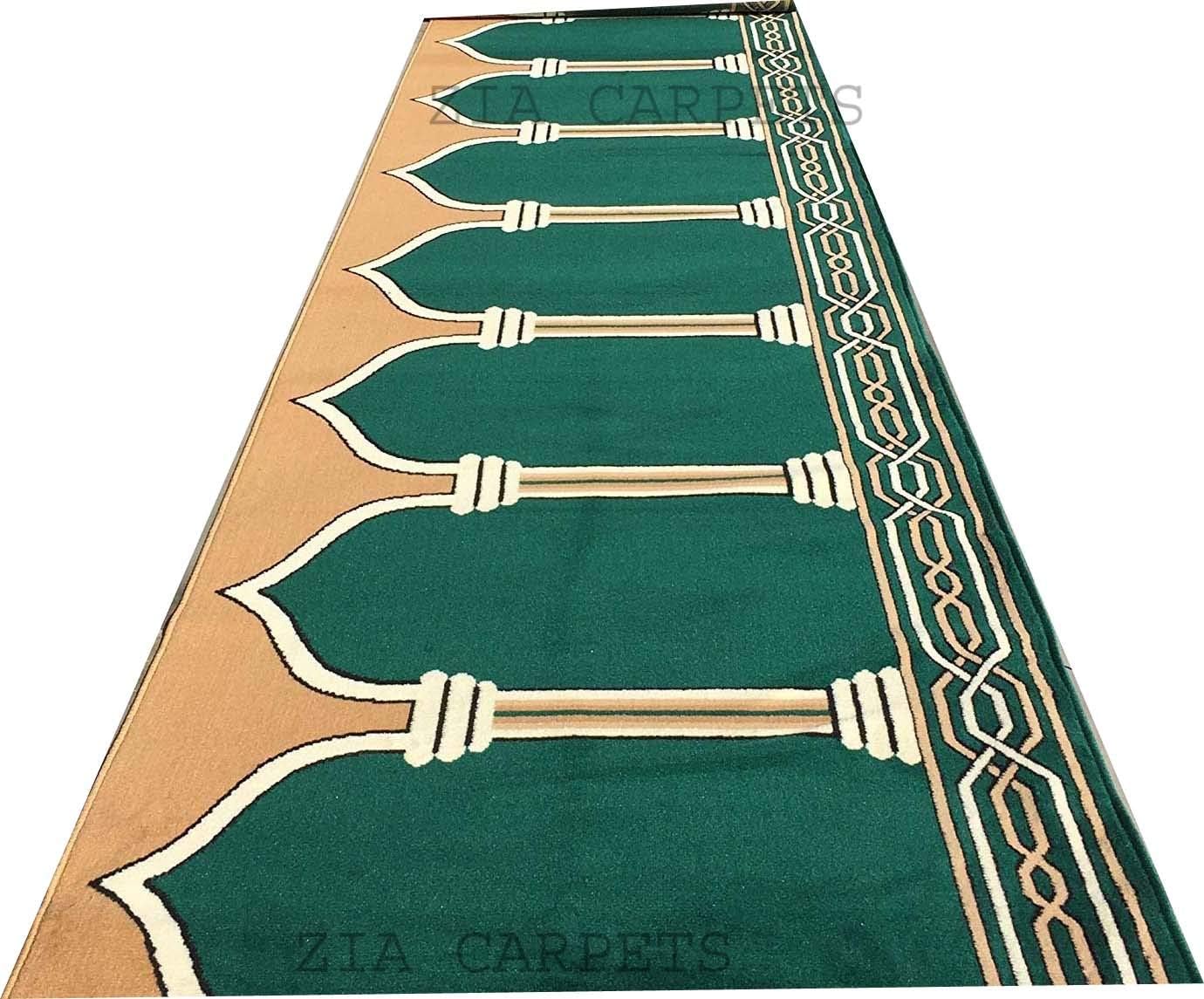 zia carpets Washable ZANAMAZ Prayer Carpet for MASJID (Mosque) & Gallery Carpet with 0.5 INCH Thickness 4 x 50 feet ZANAMAZ Carpet