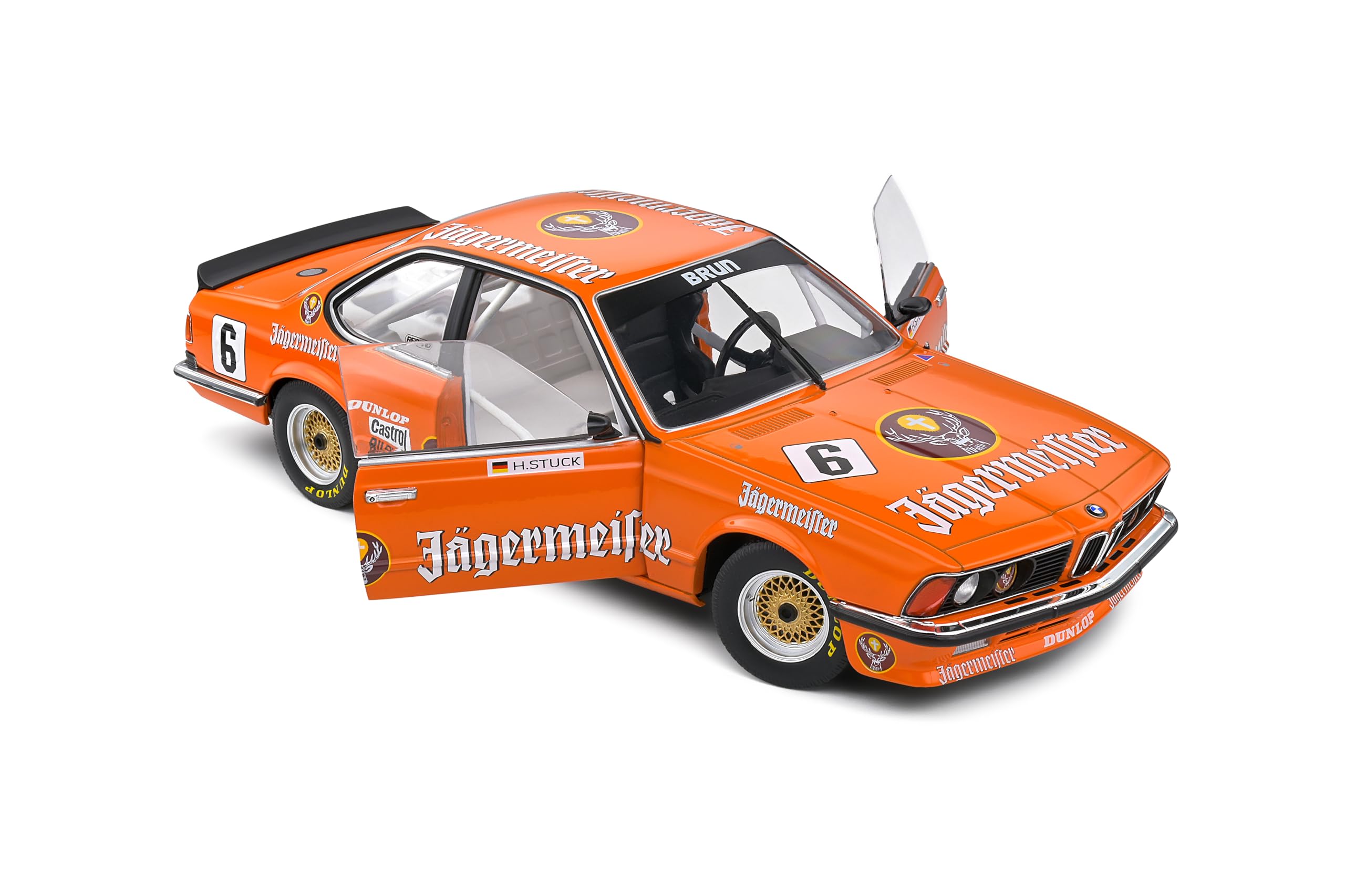 Solido BMW 635 CSi (E24) #6 ETCC 1984 (orange) – Hochwertiges Diecast Modellauto im Maßstab 1:18, legendäres Tourenwagen-Rennfahrzeug für Sammler & Motorsport-Fans