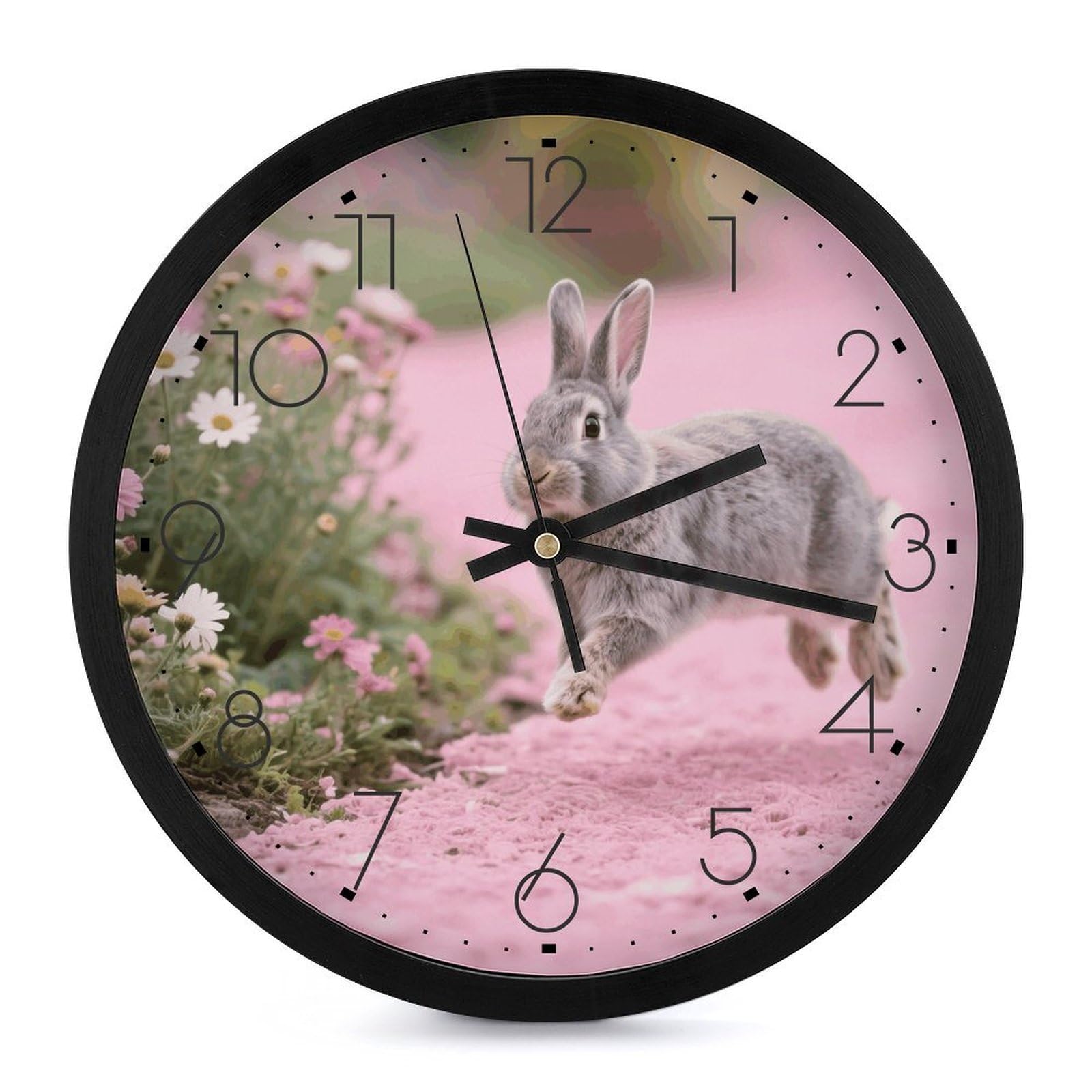 Horloge murale numérique lapin 25,4 cm fonctionnant à piles