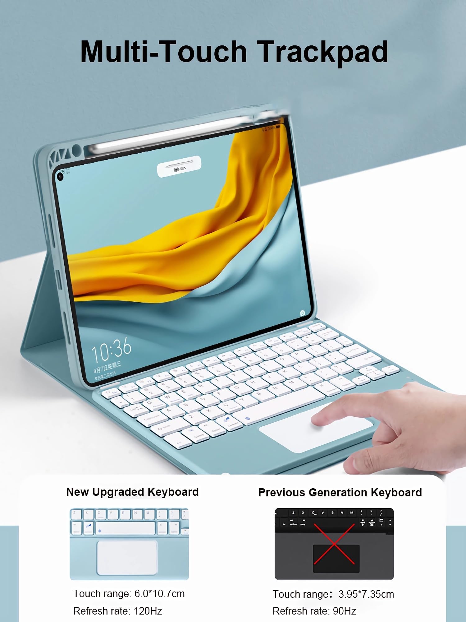 Etui z Klawiaturą do Xiaomi Pad 6S Pro 12.4" 2024 z Gładzikiem, Wbudowany Uchwyt na Ołówek, Magnetyczna Odłączana Bezprzewodowa Klawiatura Bluetooth z Myszą,Pink