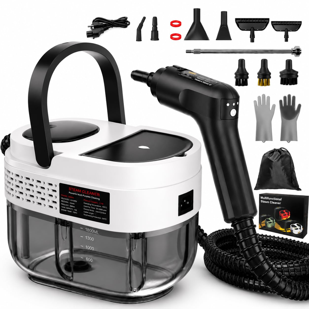 Goyappin 2500W Handheld Steam Cleaner