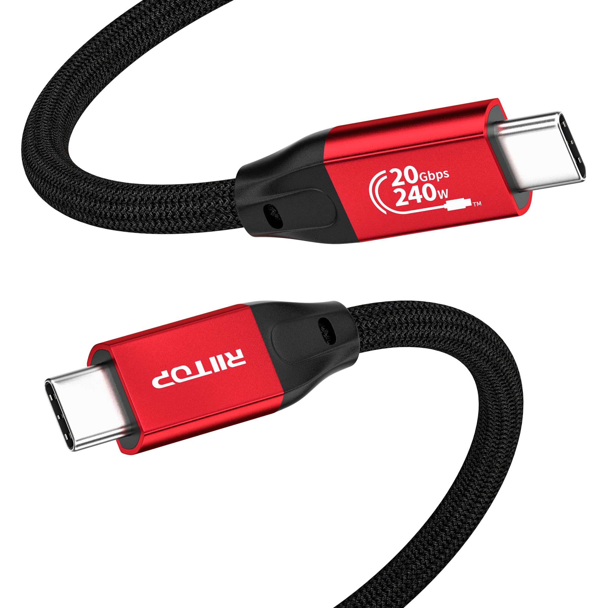 RIITOP Cable largo USB C a C de 20 Gbps de 16.4 pies, USB 3.2 Gen 2x2 Cable