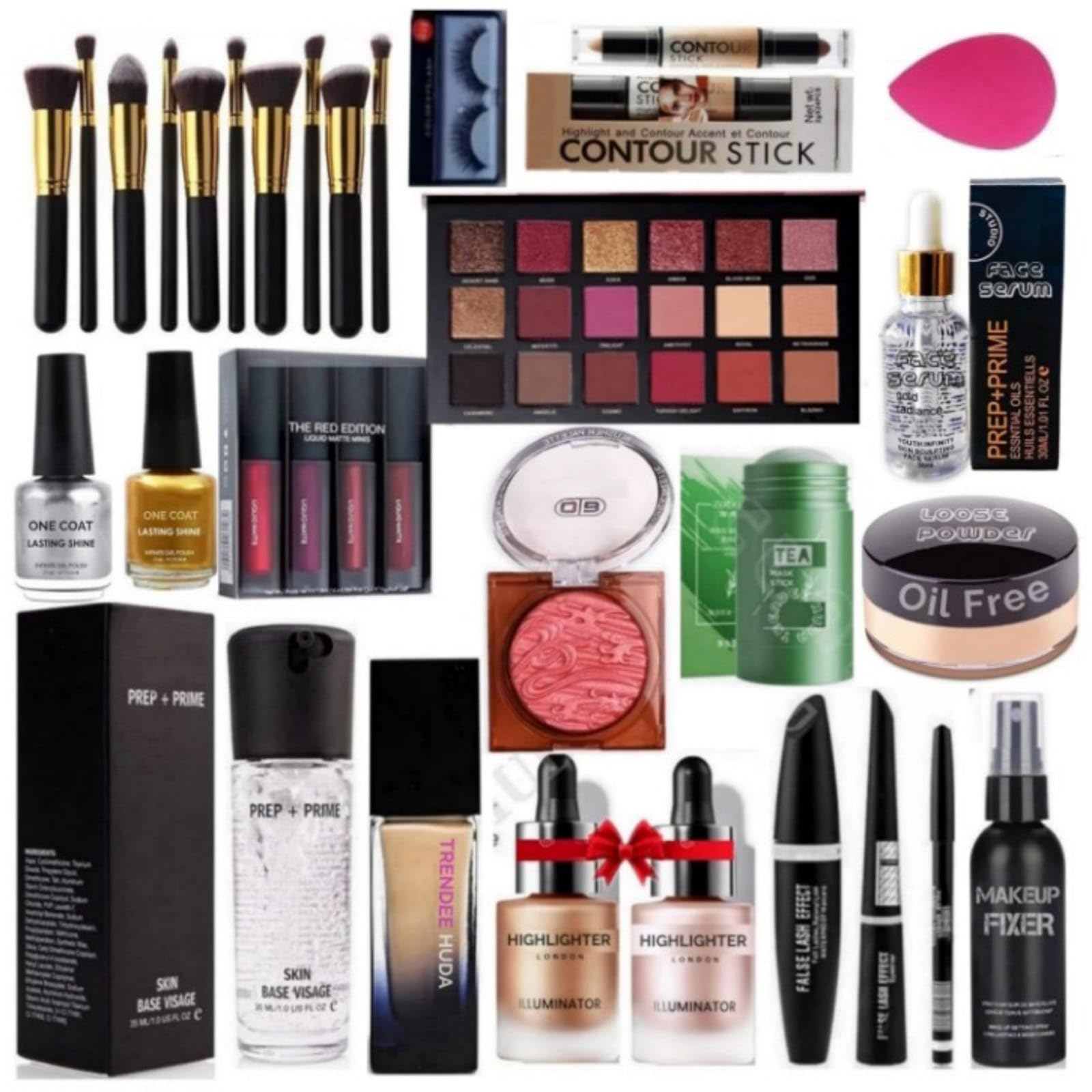 COSMAC Festive HD Party Makeup Kit - Complete Box for Women & Girls, Essential Waterproof Bridal Products, Full Face Set of 16-picture-36