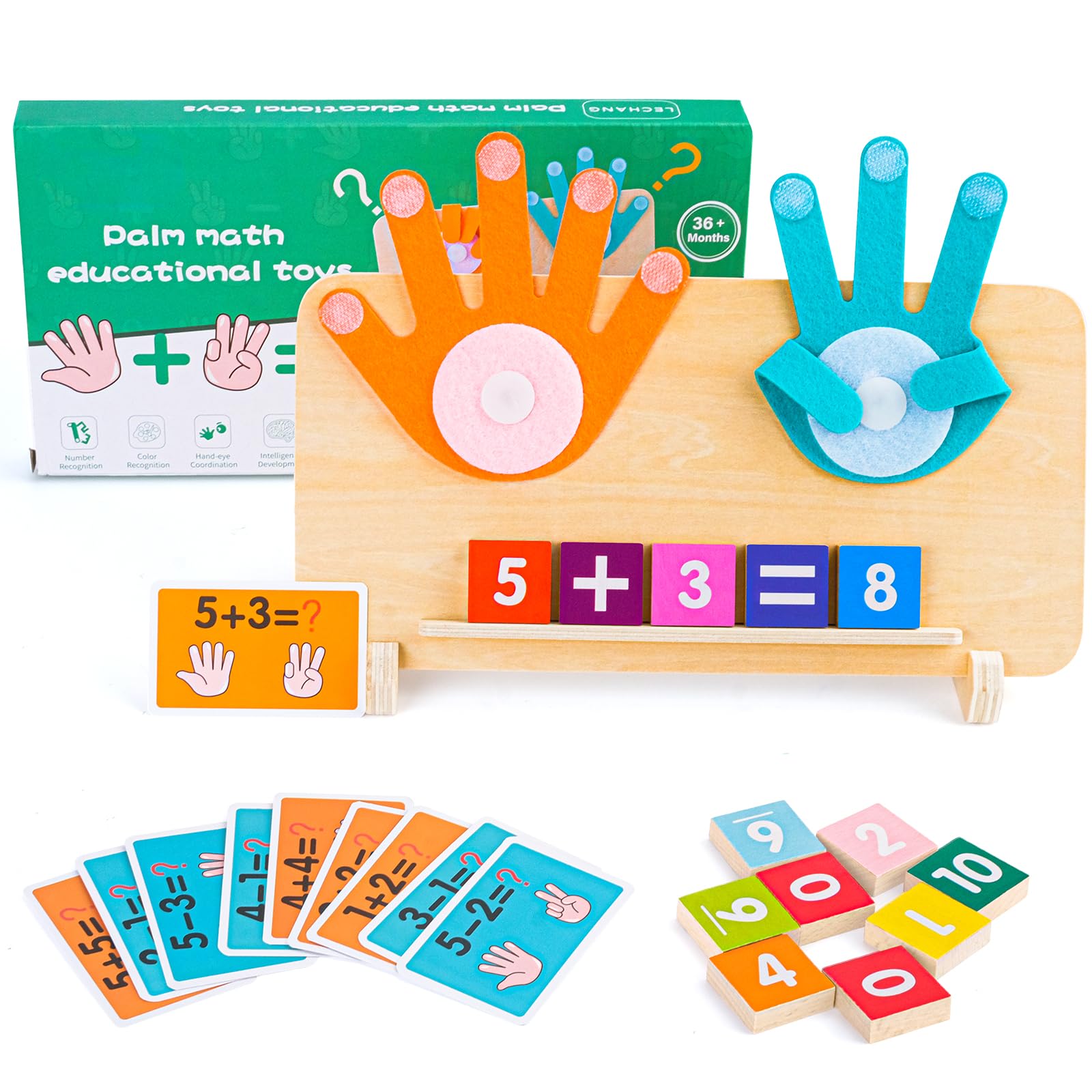 Juegos Educativos Niños 3 4 5 6 Años, Juguetes Montessori Matematica, Montessori Contando Juego de Aprendizaje para Aprender a Agregar y Restar Matemáticas, Regalo Ideal para Niños y Niñas
