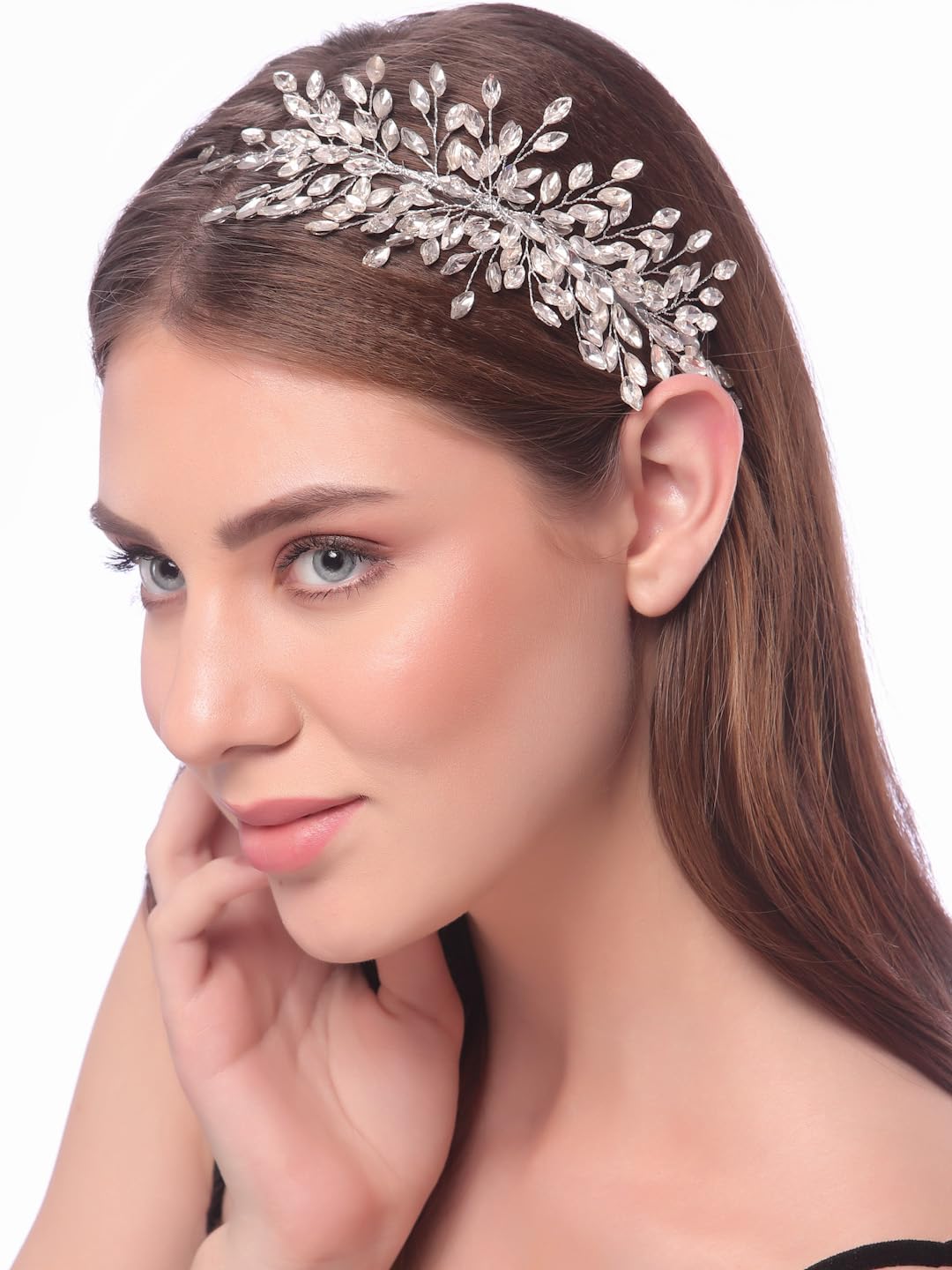 Vogue Hair Accessories Metal Stone Hair Accessories Hair Clip For Women And Girls (Silver) Vogue Hair Accessories Metal Stone Hair Accessories Hair Clip For Women And Girls (Silver)