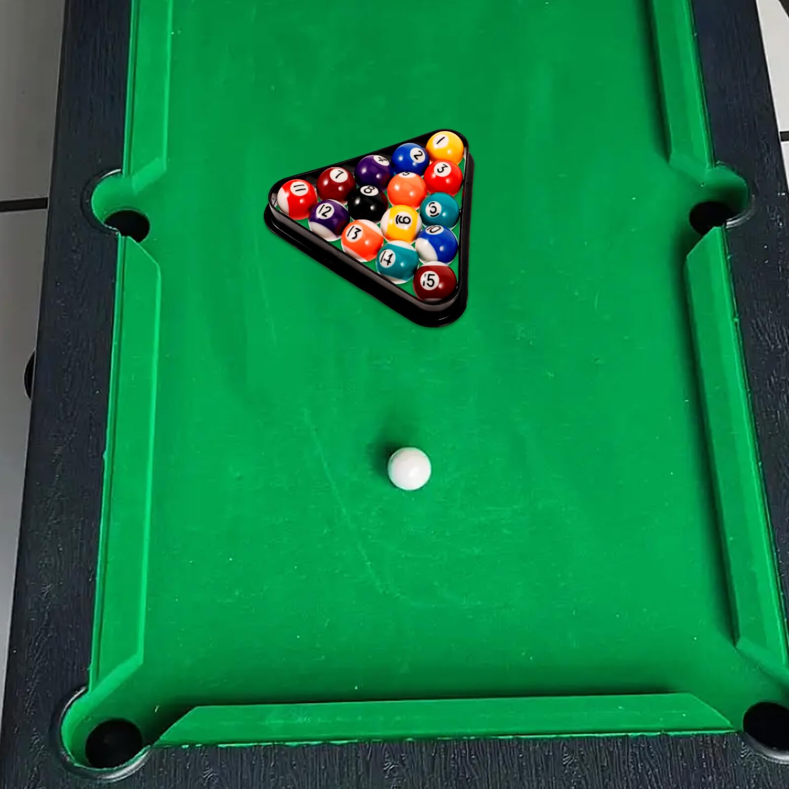 Toddmomy Mini Boules de Billard en Résine, Ensemble de Billes de Billard Mini 32mm Ensemble de Boules de Billard Écologique pour Jeux de Fête pour Enfants à la Maison