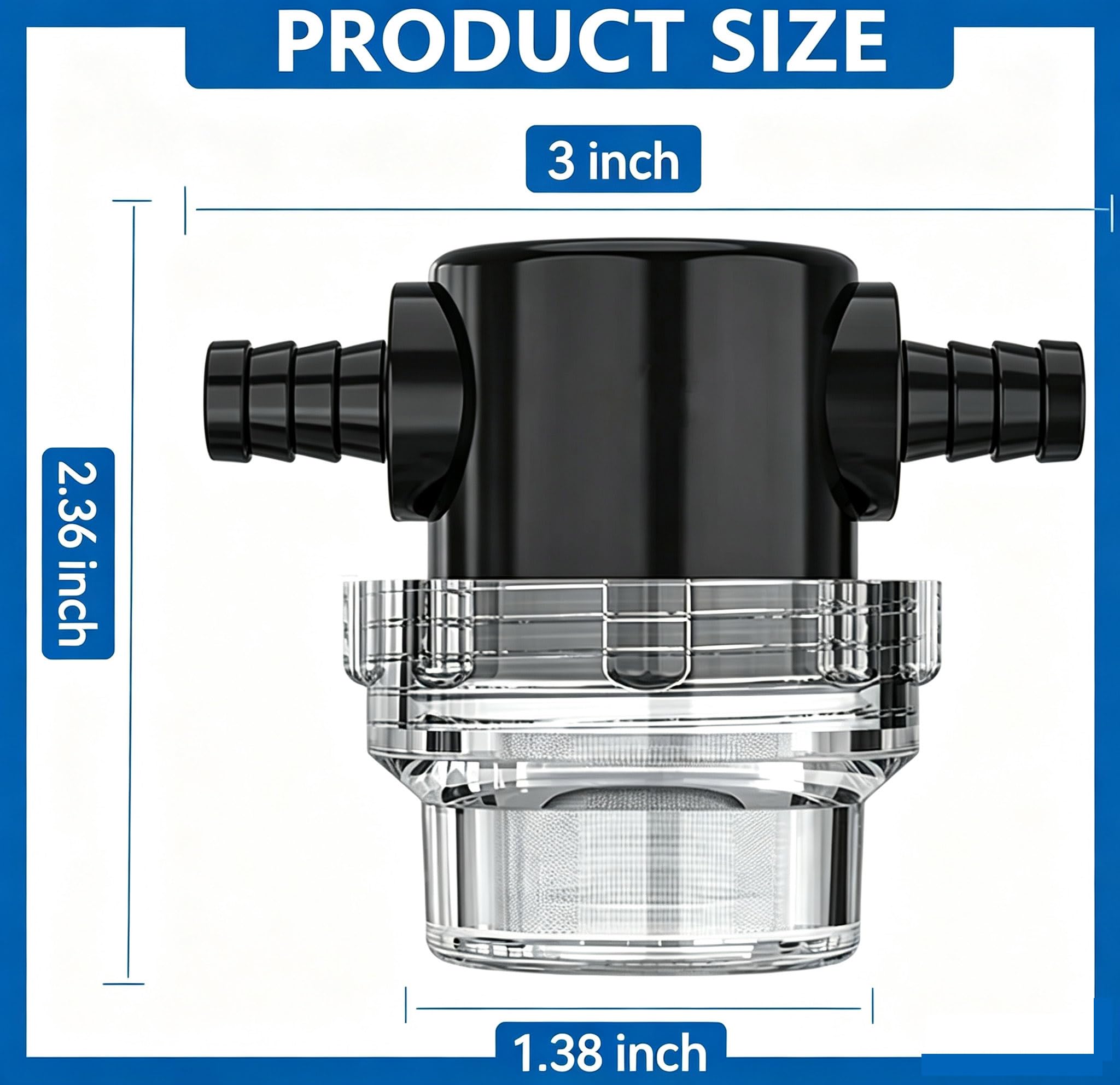 Water Pump Strainer - 3/8 Inch Inline Filter -3 Water Pump Strainer - 3/8 Inch Inline Filter -3