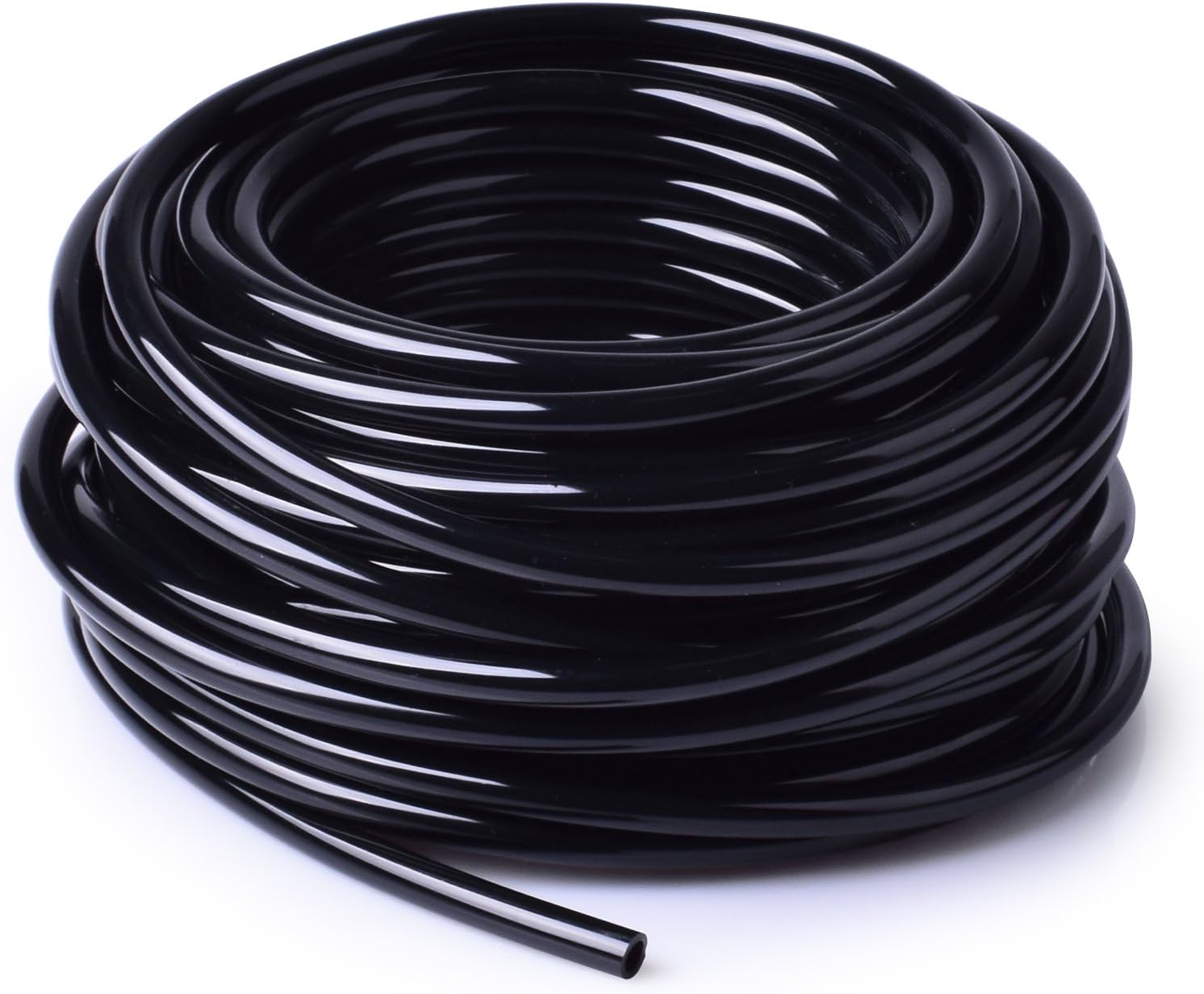 MIXC 1/4 Inch Blank Drip Irrigation Tubing Hose, 50FT Roll - Flexible Durable Distribution Line for Gardens