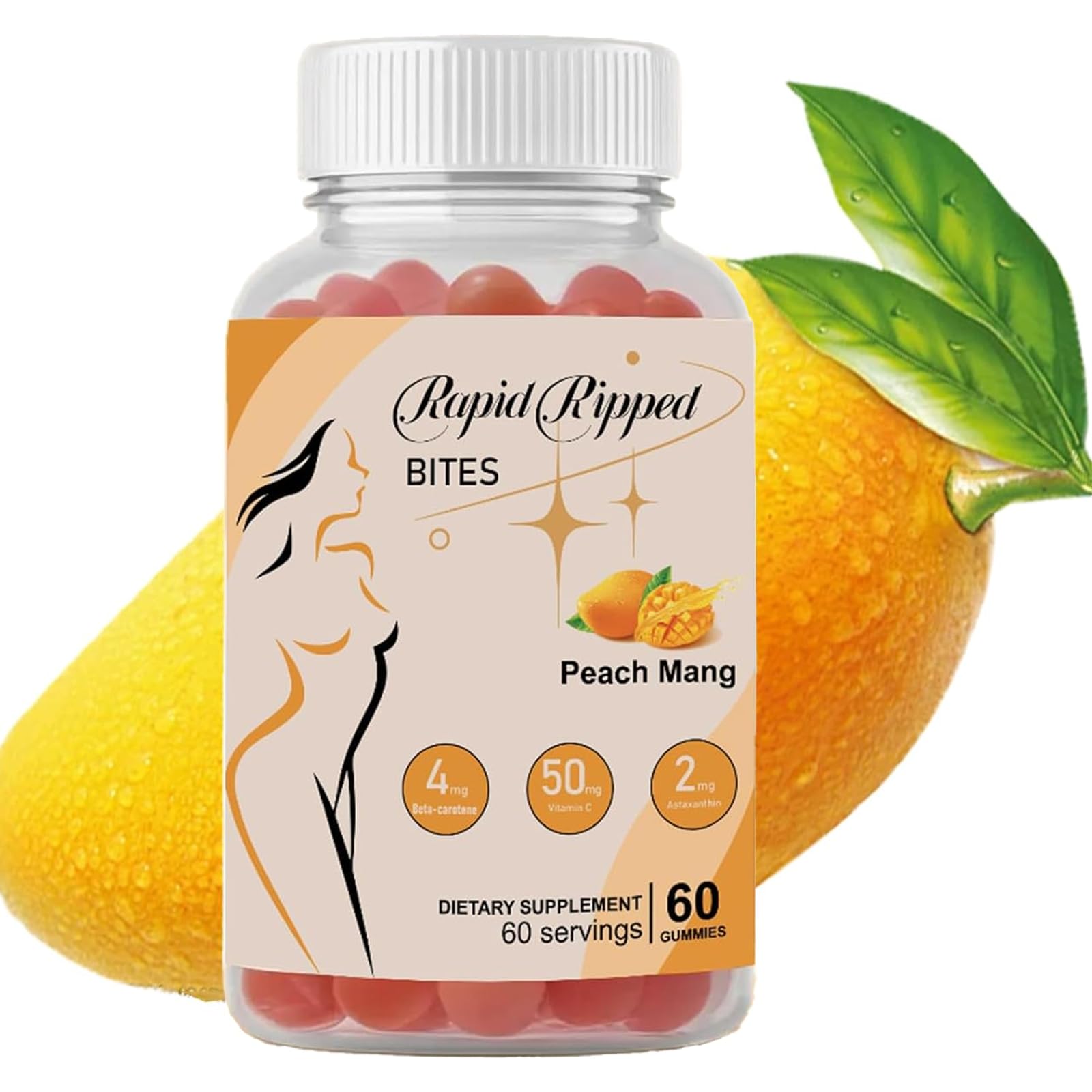 Tanning Gummies, 60 Gummies Super Tanning Daily Gummies with Beta-Carotene & Lycopene & Astaxanthin, Natural Tanning Supplement for Skin Health & Glow, Vegan, Non-GMO (1)