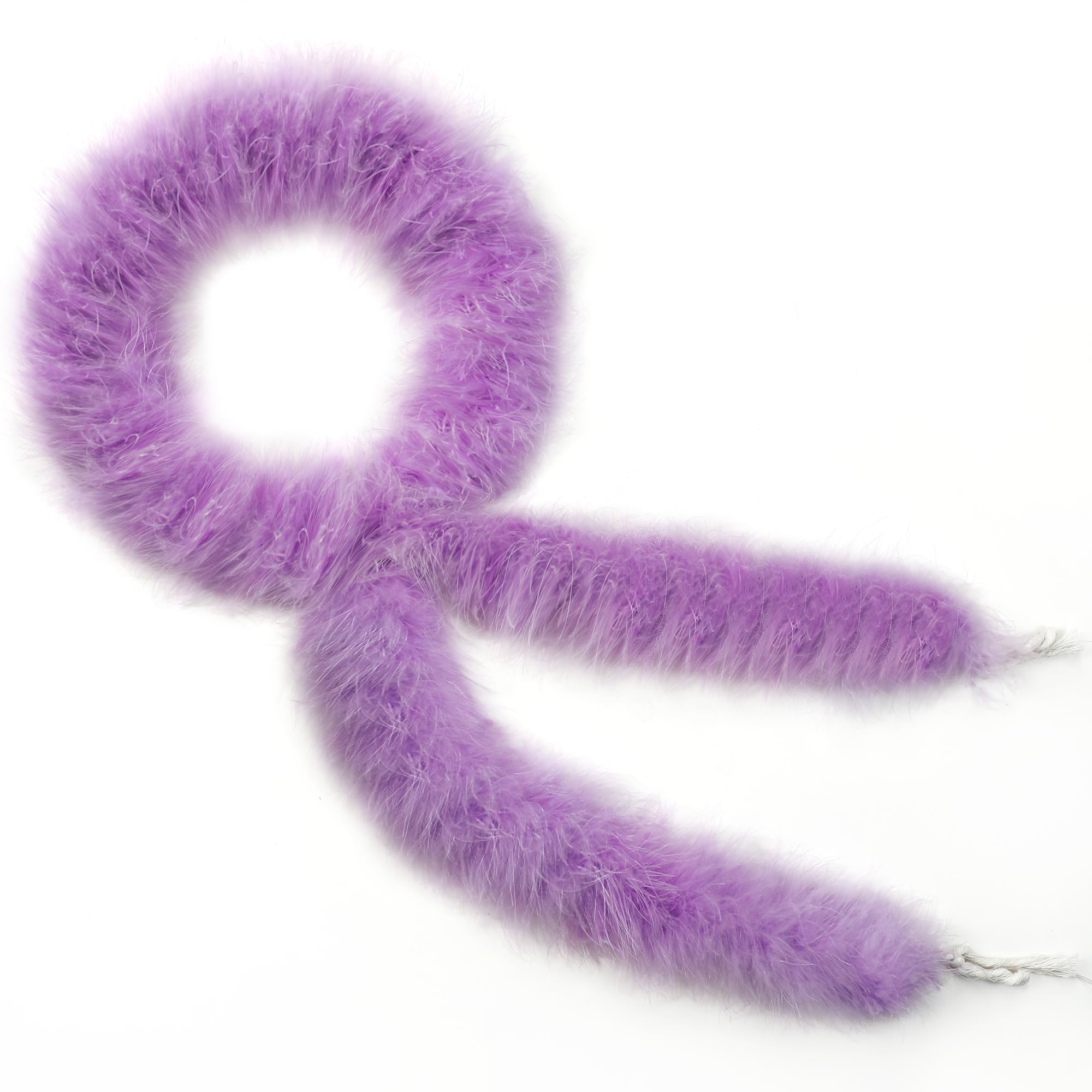SOGUGOM Purple Marabou Feather Boa - 22g 2 Yards Boas for Party Bulk, Wedding, Halloween, Home Holiday Decoration(Light Purple)