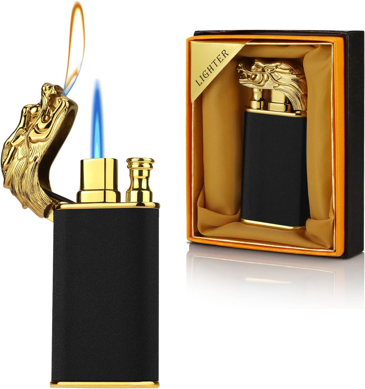 Magic Dual Flame Dragon Lighter, Butane Refillable Torch