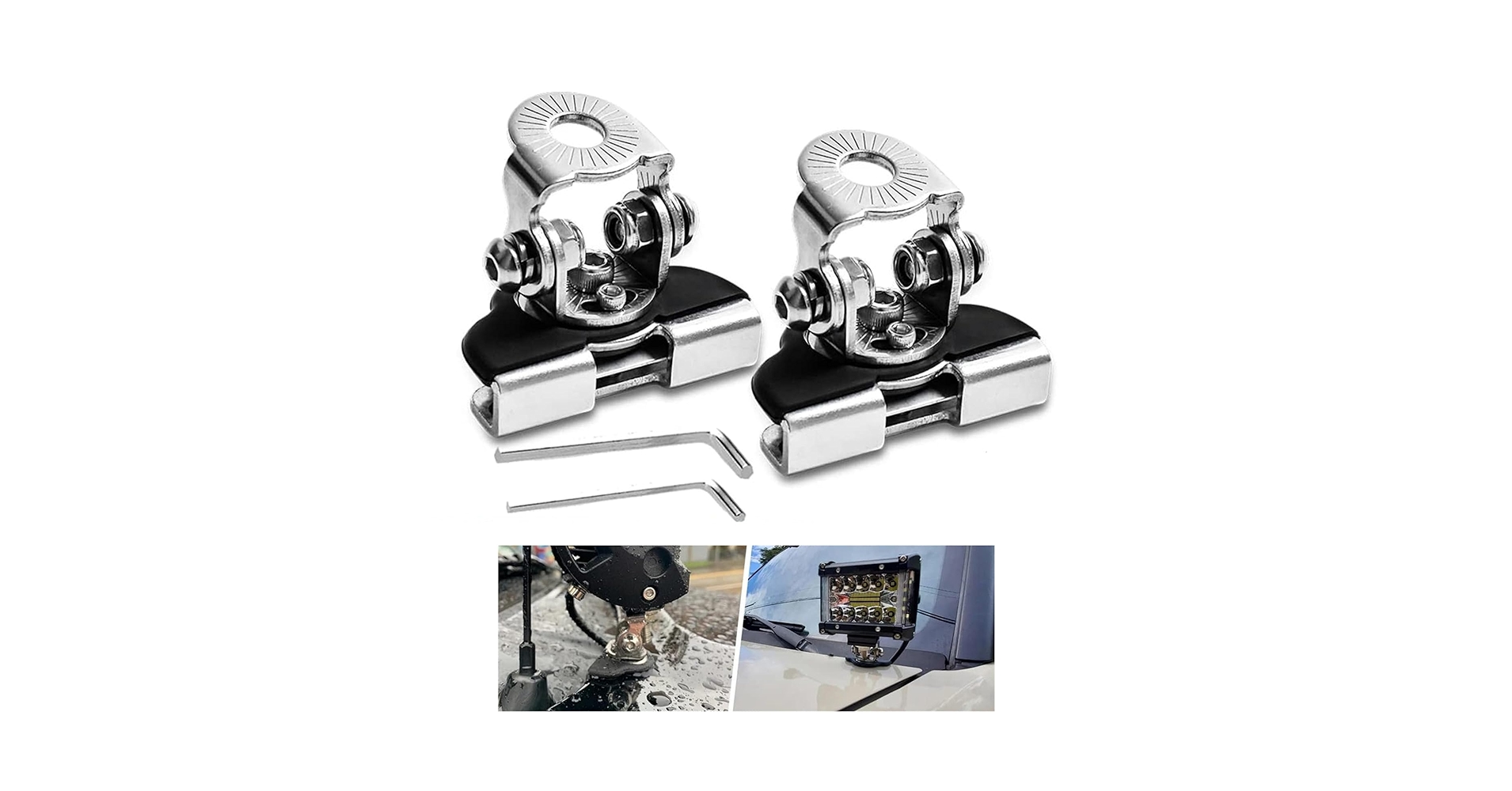 Amazon.co.jp: ボンネットブラケット2個入り取り付けステー穴あけ不要