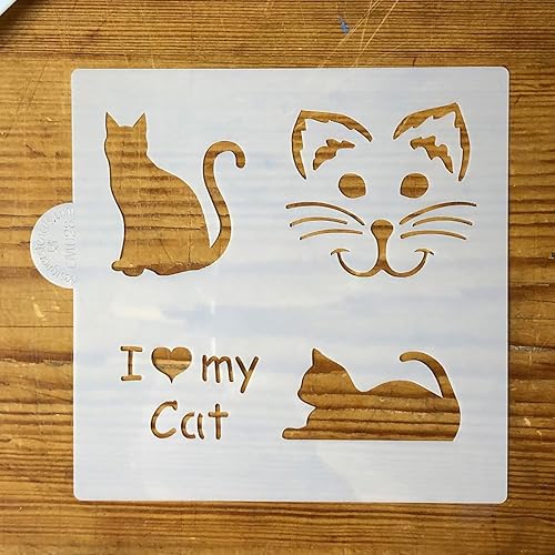 Miniatura 2 de Plantilla de galletas y manualidades I Love My Cat de Designer Stencils