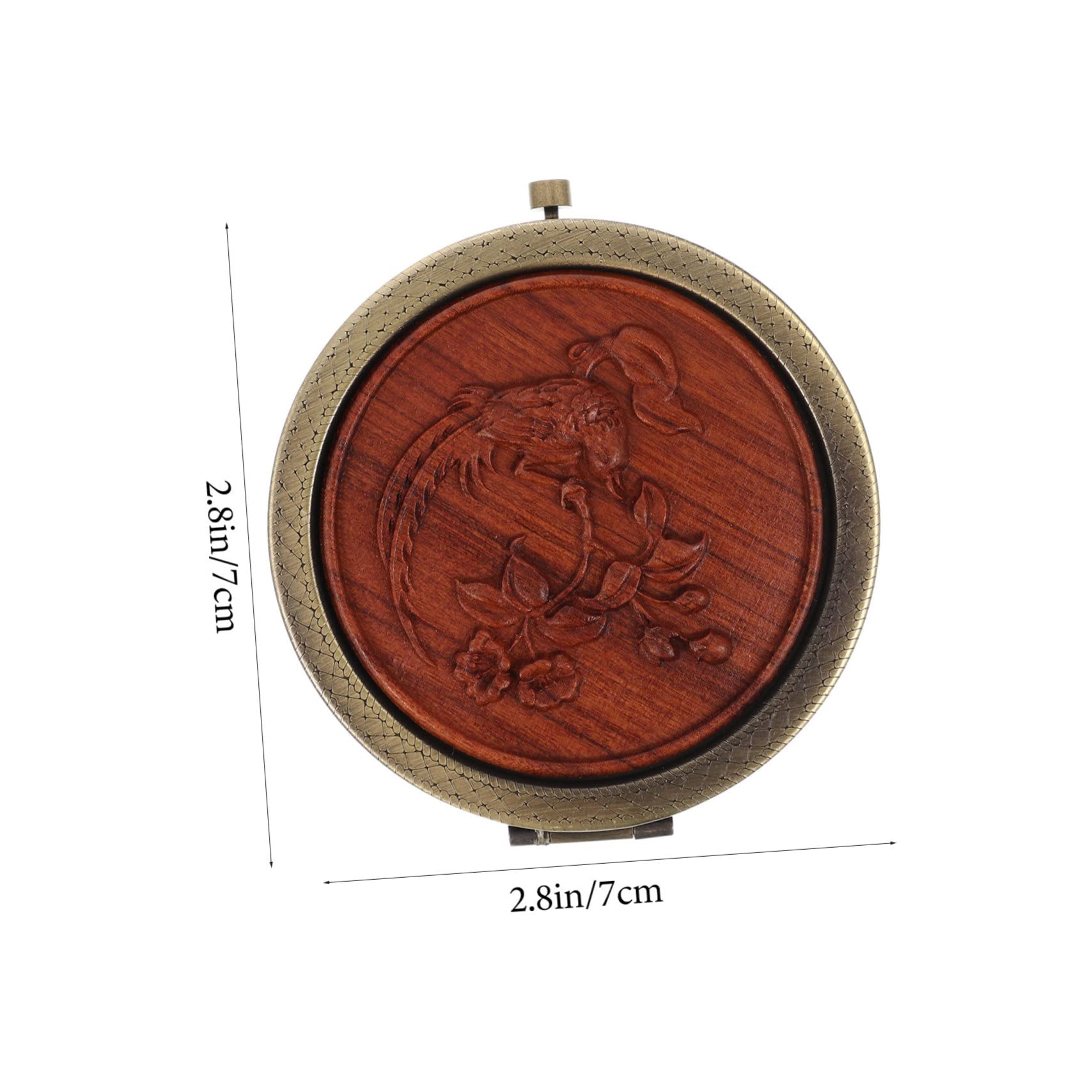 4 Pezzi Specchietto Vintage Doppio per Compatto e Portatile Accessorio per Viaggio per Donne e Ragazze