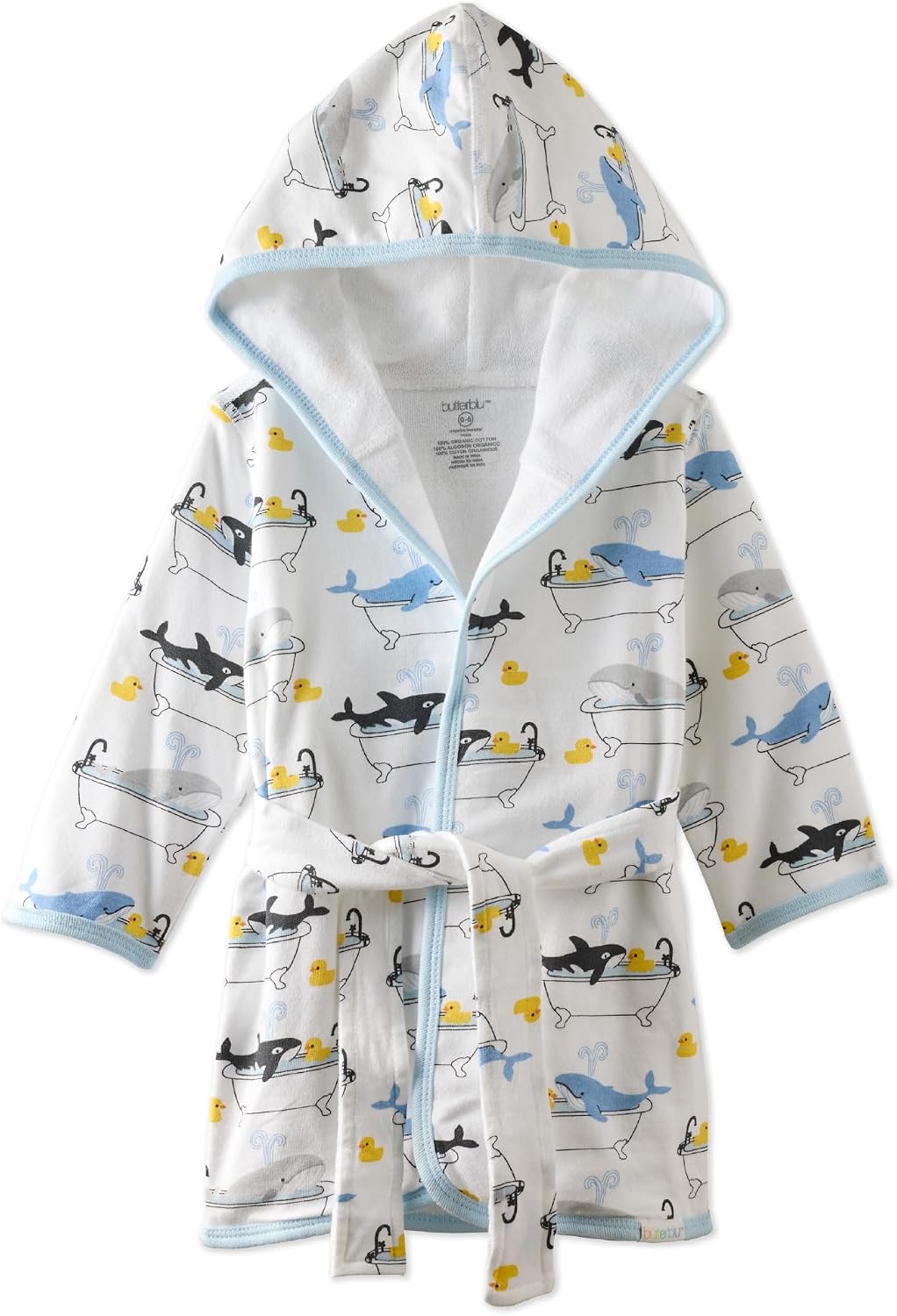Butterblu Robin 100% Cotton Baby Terry Bath Robe Soft & Absorbent