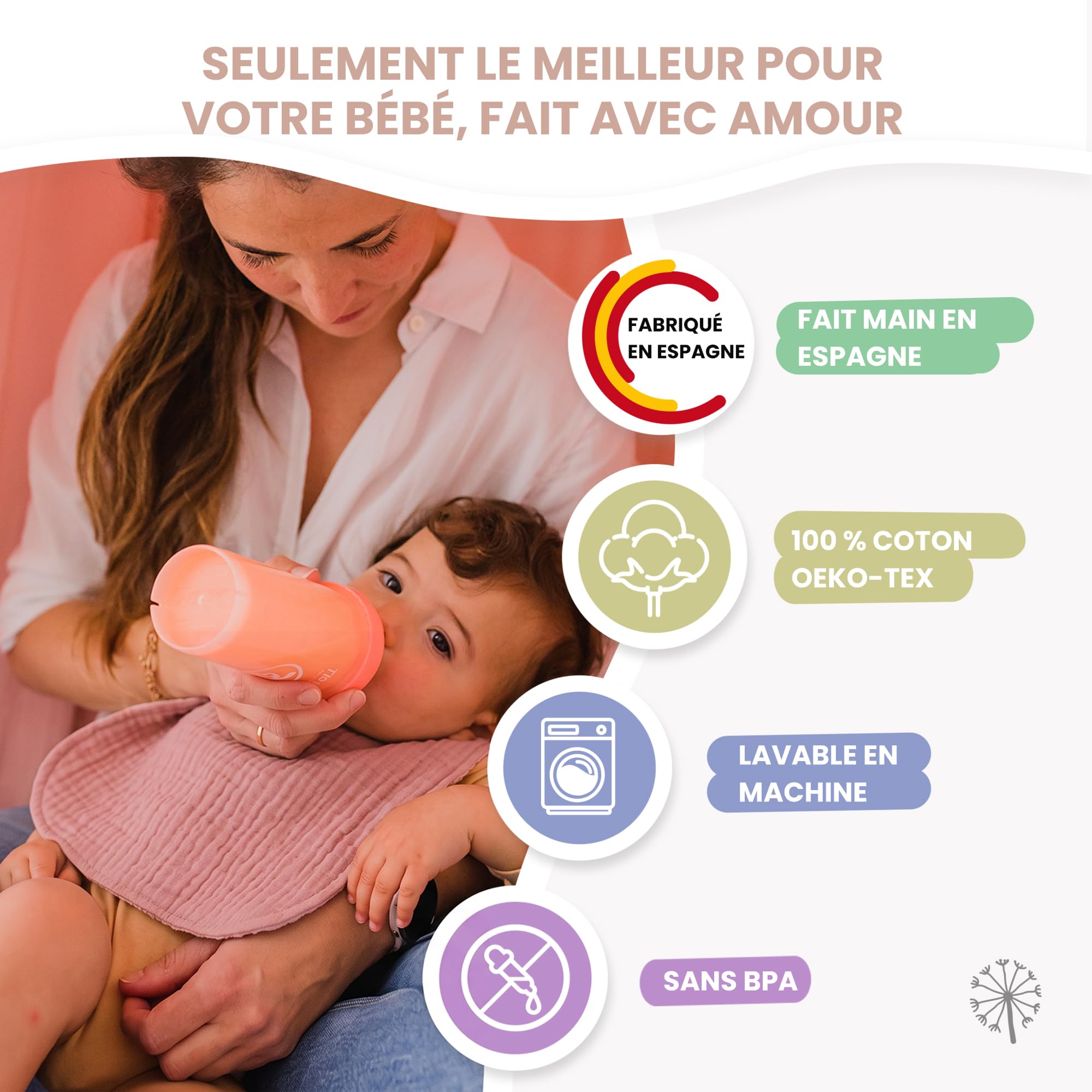 MIMUSELINA Coffret Naissance Fille ou Garçon | Coffrets Cadeaux pour Bébé | Coffret de Naissance Mixte pour Cadeau Nouveau Né | Disponible en Différentes Tailles | Provenza, Small