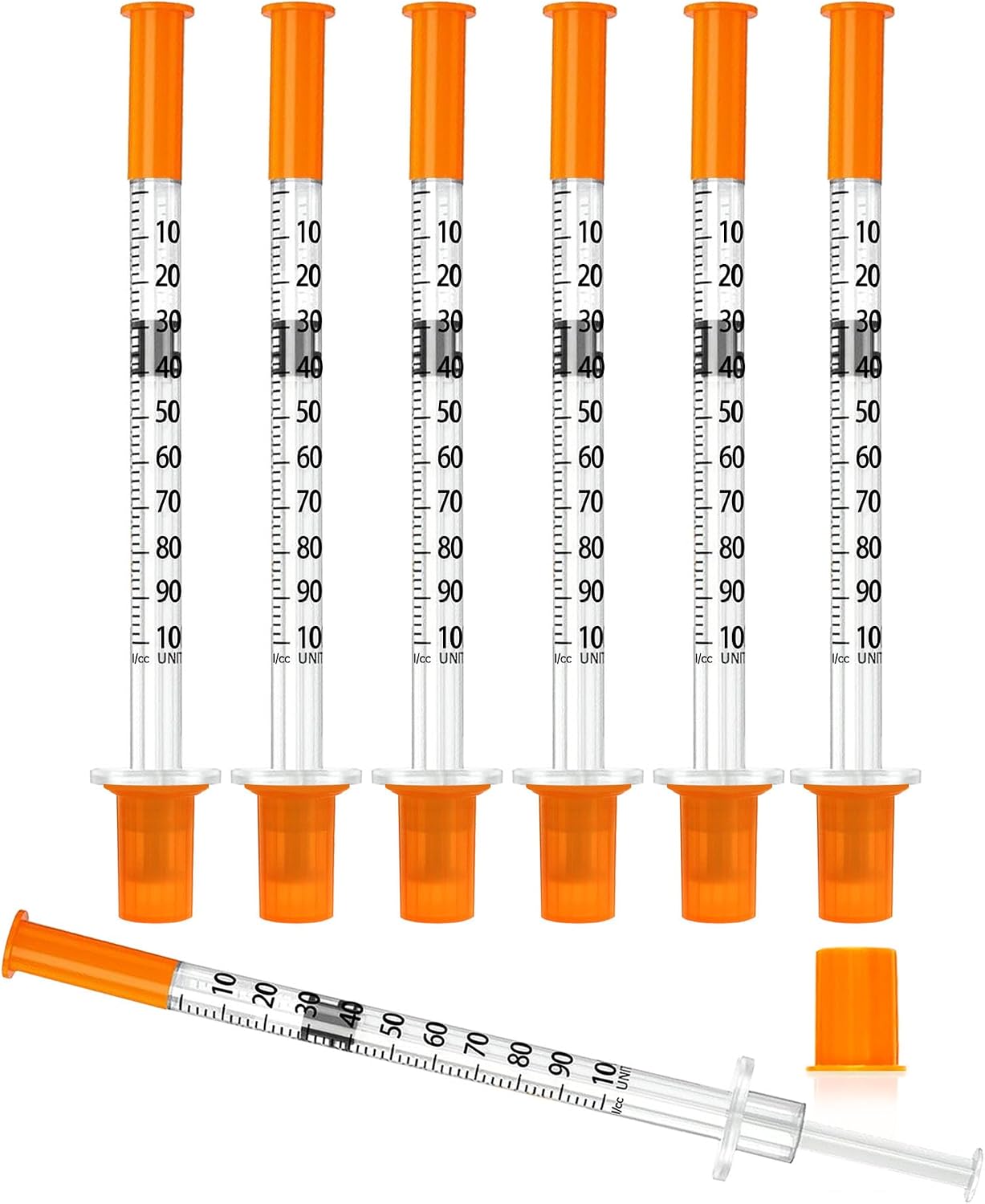 1mL/cc 31G 1/4-Inch 6mm Lab Syringe, Individually Wrapped, Scientific Use, Pack of 100
