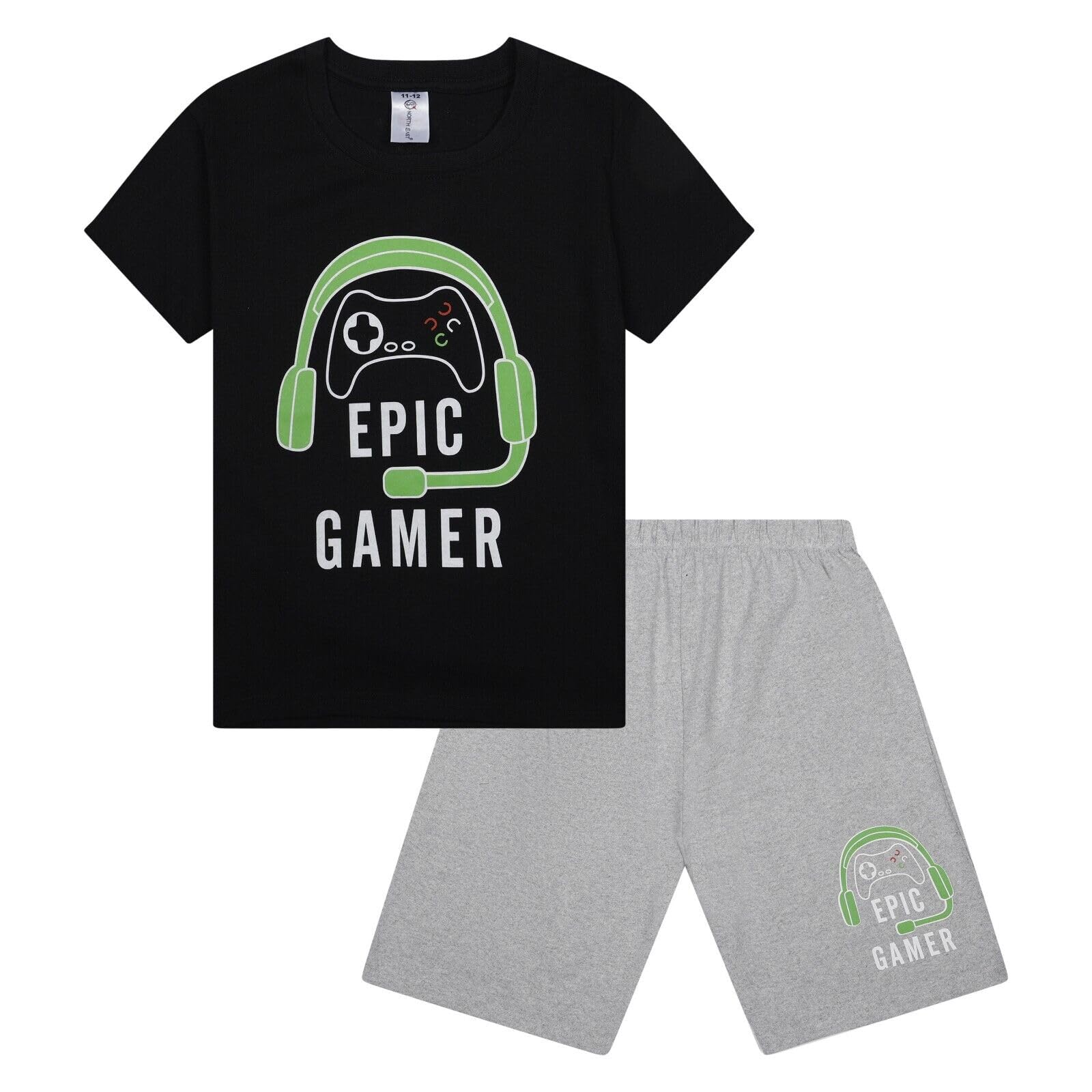North East Boys Gmr 3 - Epic Gamer Gamer Short Pyjama Set Kids Gaming Theme Pj Sets Nightwear 9 To 16 Years (Gmr 3-11/12Y)