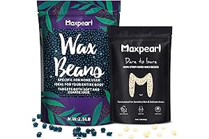 2.5LB Coarse Body Wax Beads + 1LB Fine Facial Wax Beads by Maxpearl