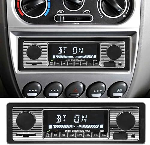 Miniatura 3 de Estéreo de coche para Bluetooth, reproductor inteligente de radio FM de coche retro, receptor de radio FM automático electrónico, llamadas manos