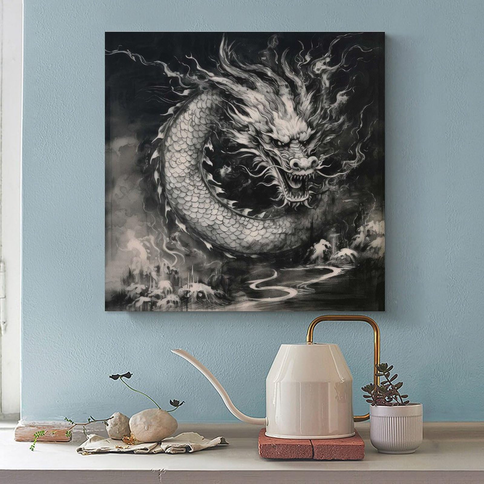 Amazon.co.jp: 金運 龍 ドラゴン ゴールド 竜 風水 魔除け 竜神