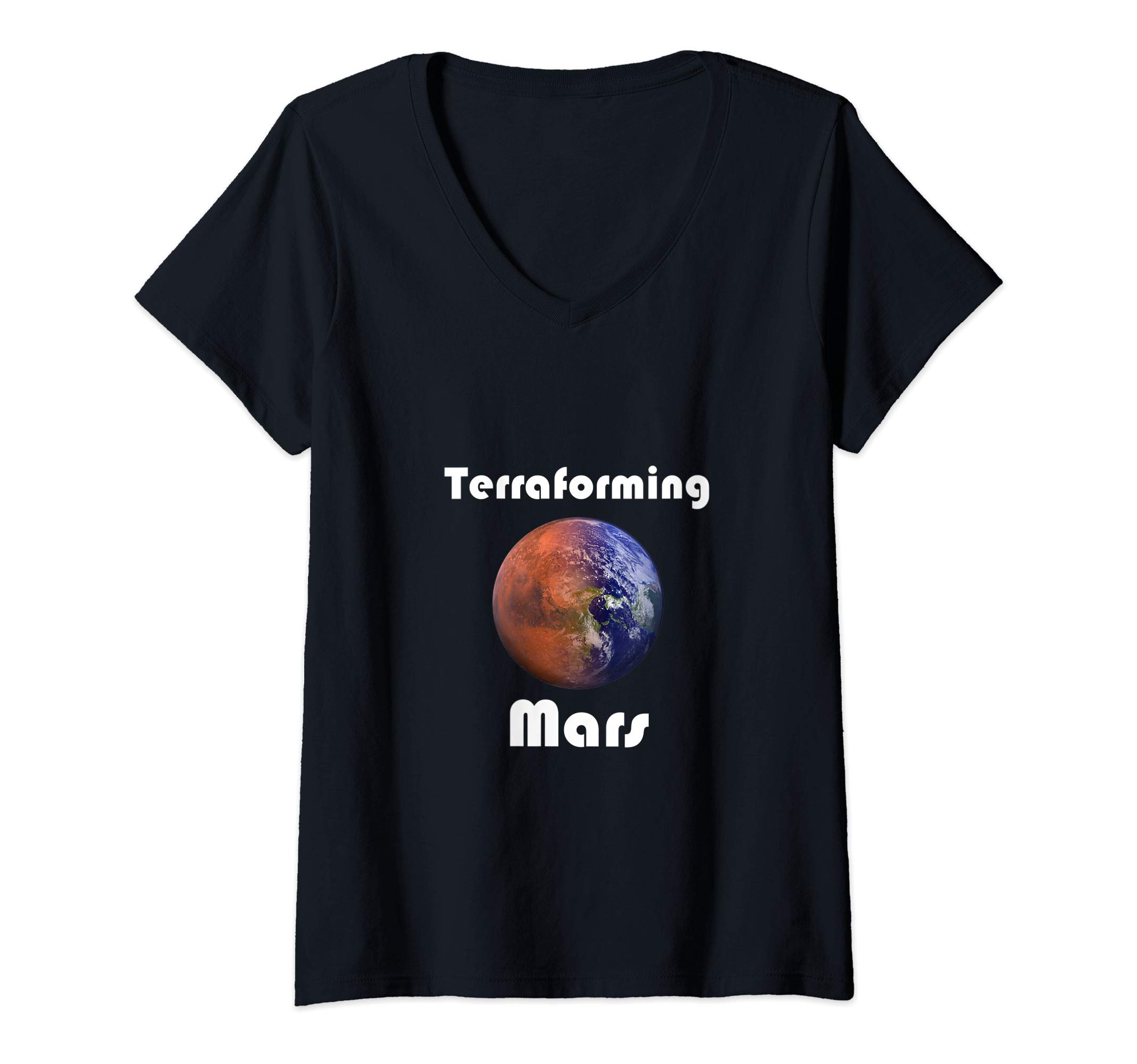 Womens Terraforming Mars T Shirt V-Neck T-Shirt