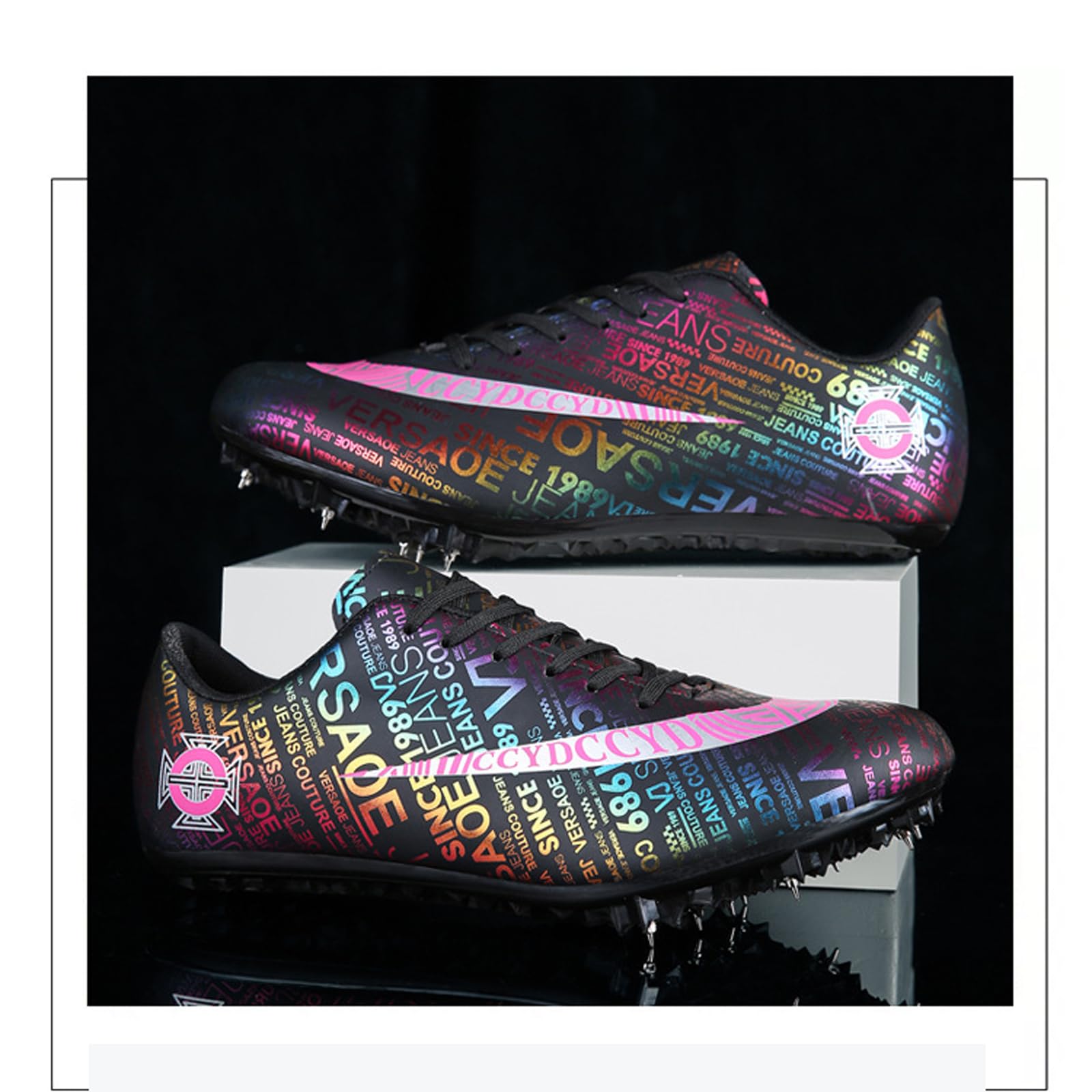 picos de atletismo,Clavos de Running,Ligero Transpirable Zapatillas Deportivas Profesionales,CóModas,Antideslizantes,Zapatillas de Entrenamiento,8 Clavos,para Hombre,Mujer,Junior,para Pista