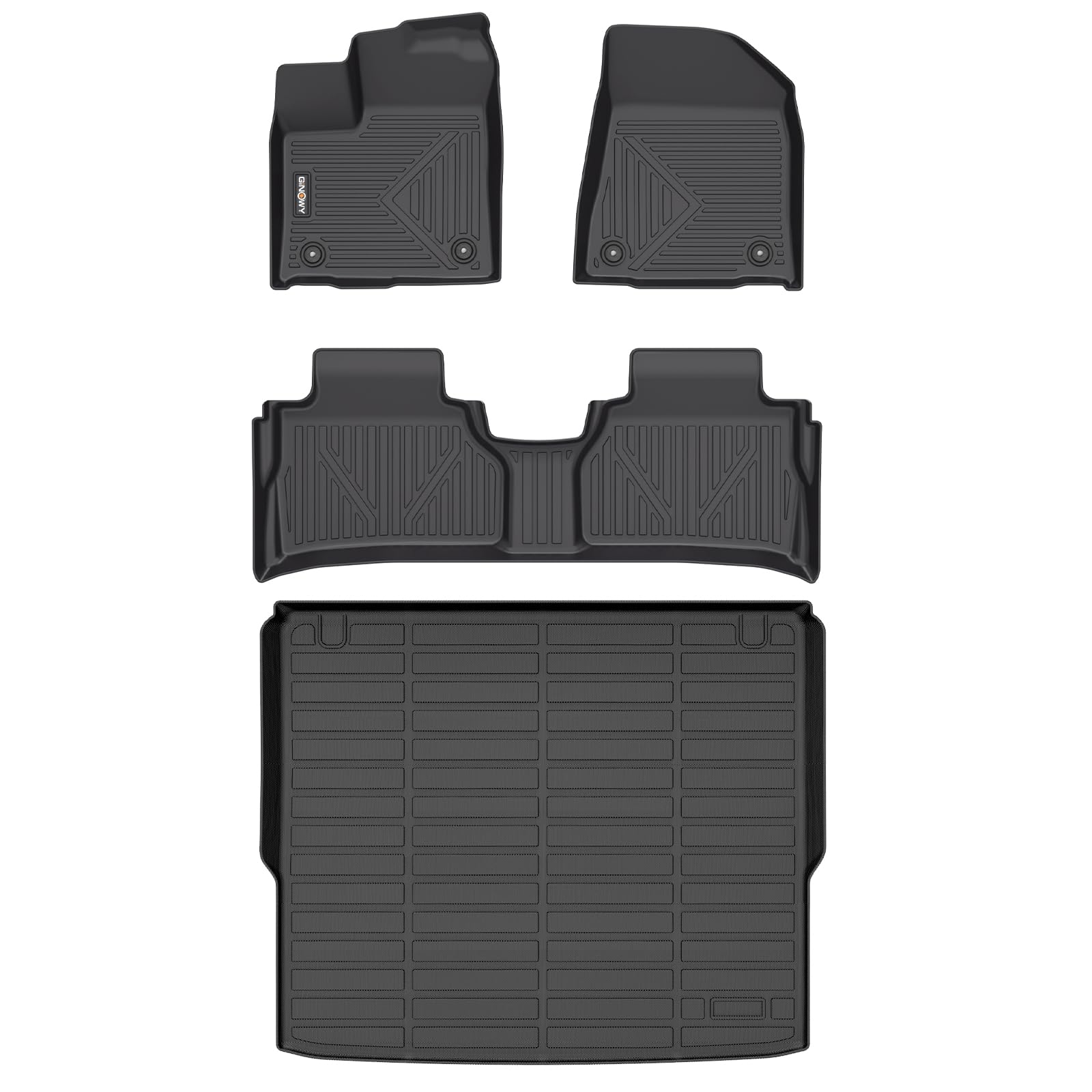 GINOWY-Floor Mats & Cargo Liner for Nissan Murano 2025, TPE All Weather Car Mats Floor Liners Rubber Custom Fit for Nissan Murano Accessories Cargo Trunk Mat