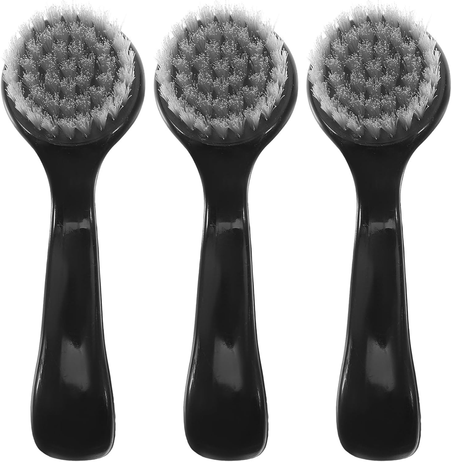 3Pcs Facial Cleansing Brush Set Large Round Head Manual Exfoliating Face Scrubber for Women Deep Cleaning and Skin Care at Home