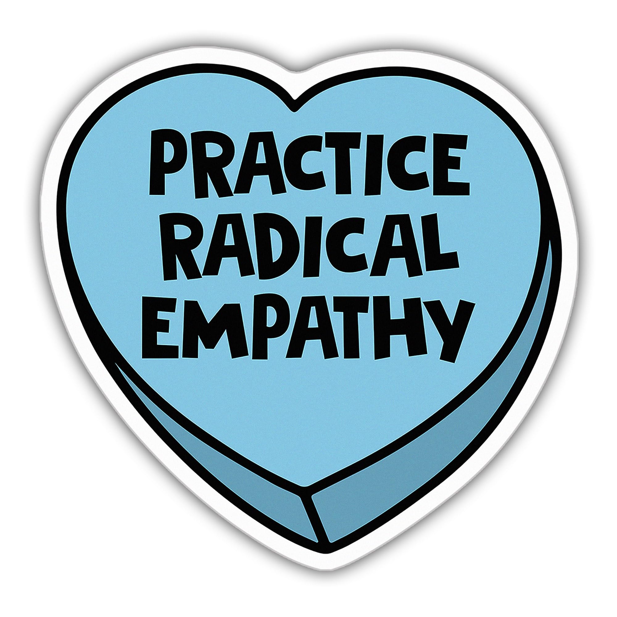 Human Rights Sticker Equality Decal Practice Radical Empathy Vinyl Stickers Weather-Resistant Stickers for Water Bottles Laptop Phone Wall Window Car