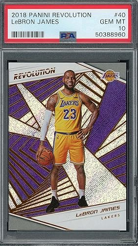 LeBron James 2018 Panini Revolution Basketball Card #40 Graded PSA 10 Cert #50388960