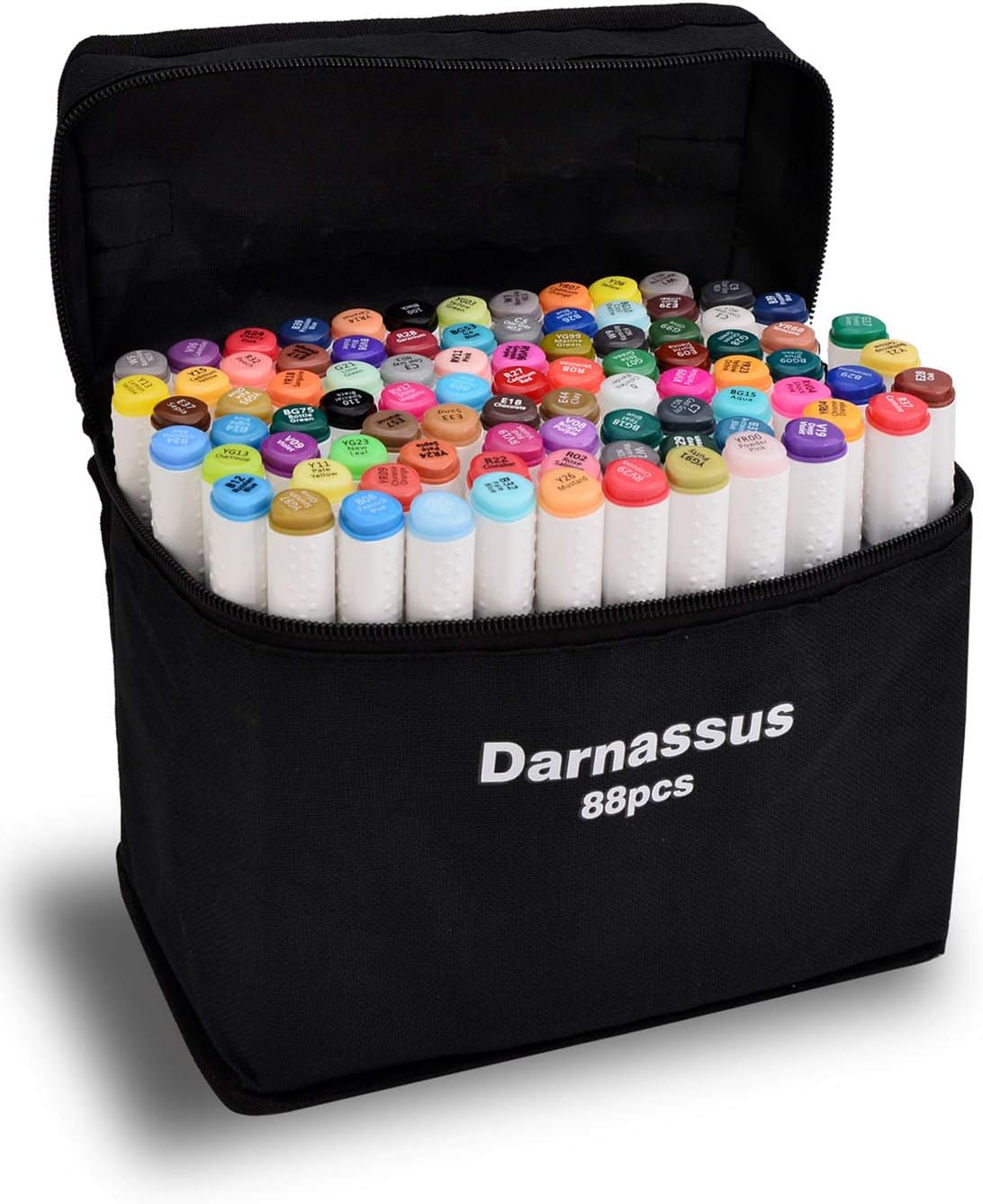 88 Colors Dual Tip Art Markers, Alcohol Based, Highlighter Pen, Sketch Drawing, Chisel/Fine Twin Tips, Adult Coloring Markers