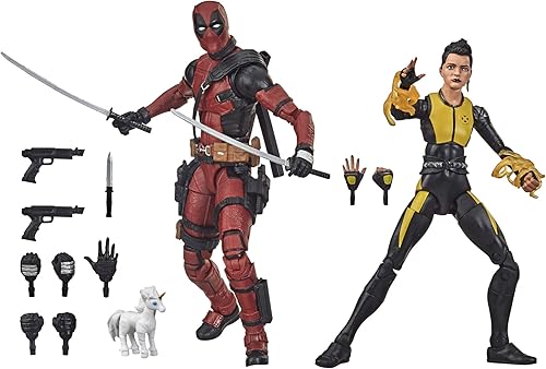 Marvel Hasbro Design and 13 Accessories Legends Series X-Men - Figura de acción coleccionable Deadpool y Negasonic Teenage Warhead