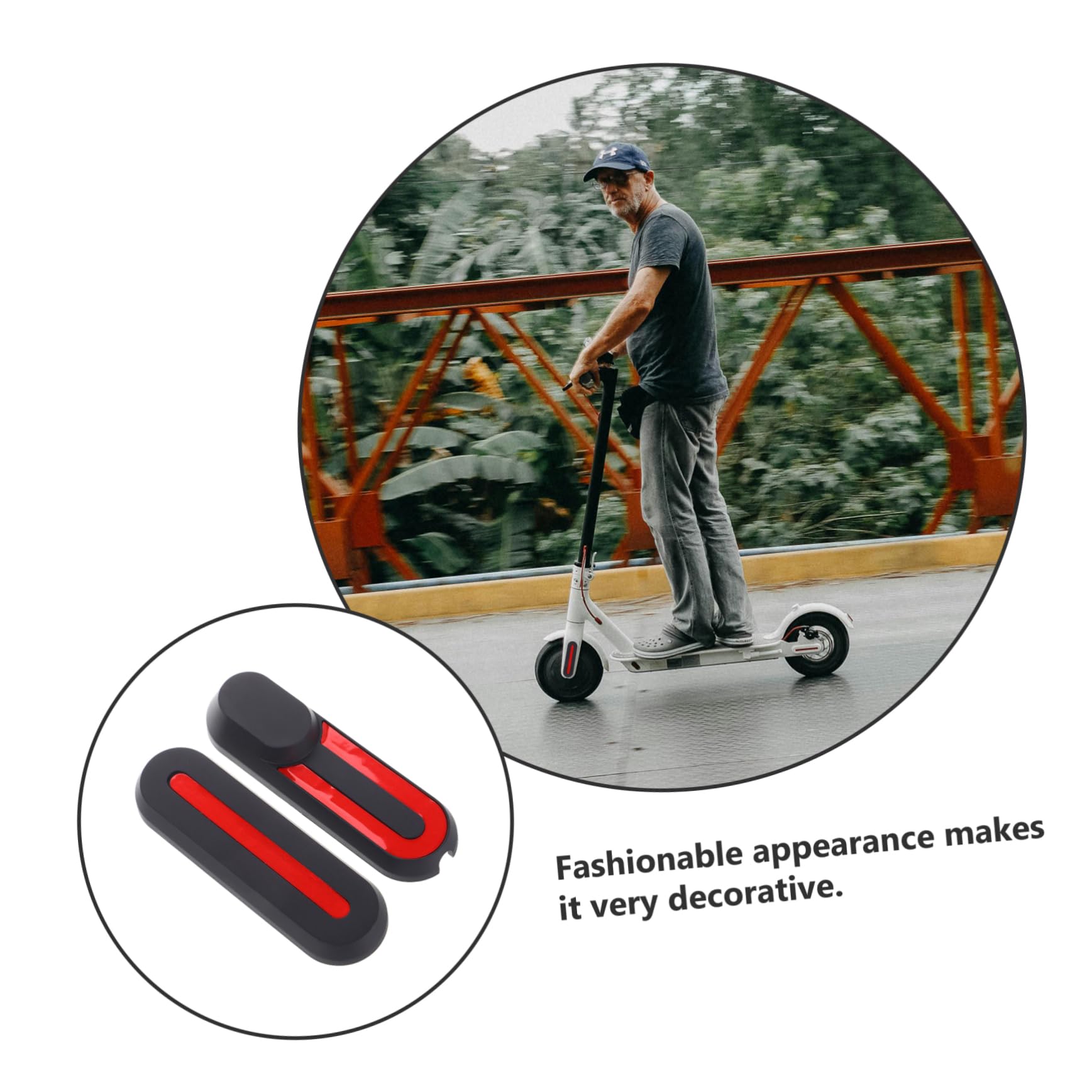 KICHOUSE 2piezas Scooter Eléctrico Cubierta De Rueda Delantera Lateral Protectora Accesorio Ligero y Fácil De Instalar para Patinete Eléctrico