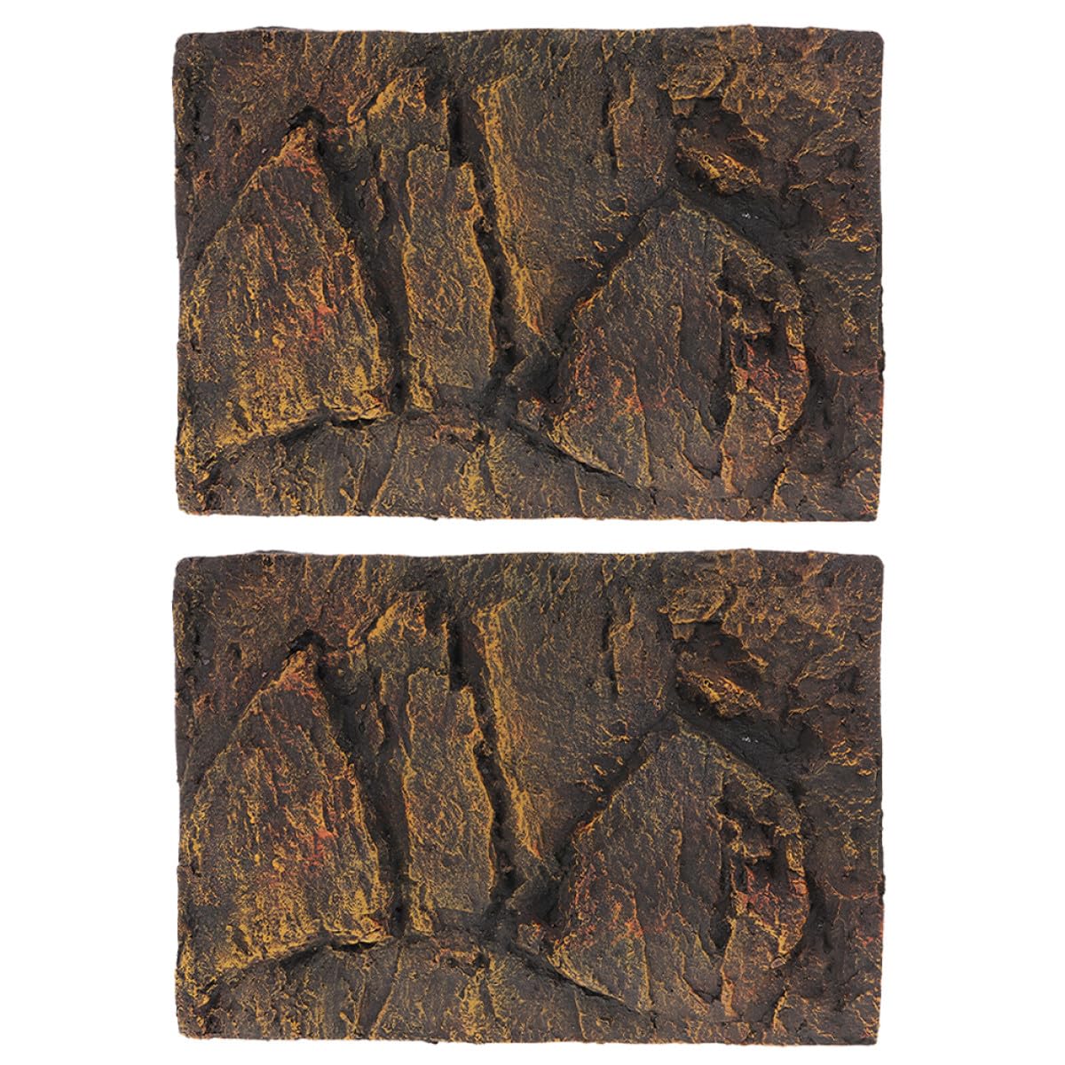 2 Pannelli Sfondo per Acquario Tartarughe in Materiale Pu 3d Altamente Realistico, Decorazione per Terrari Rettili, Adatto a Vasche per Tartarughe e Acquari di Piccoli Animali