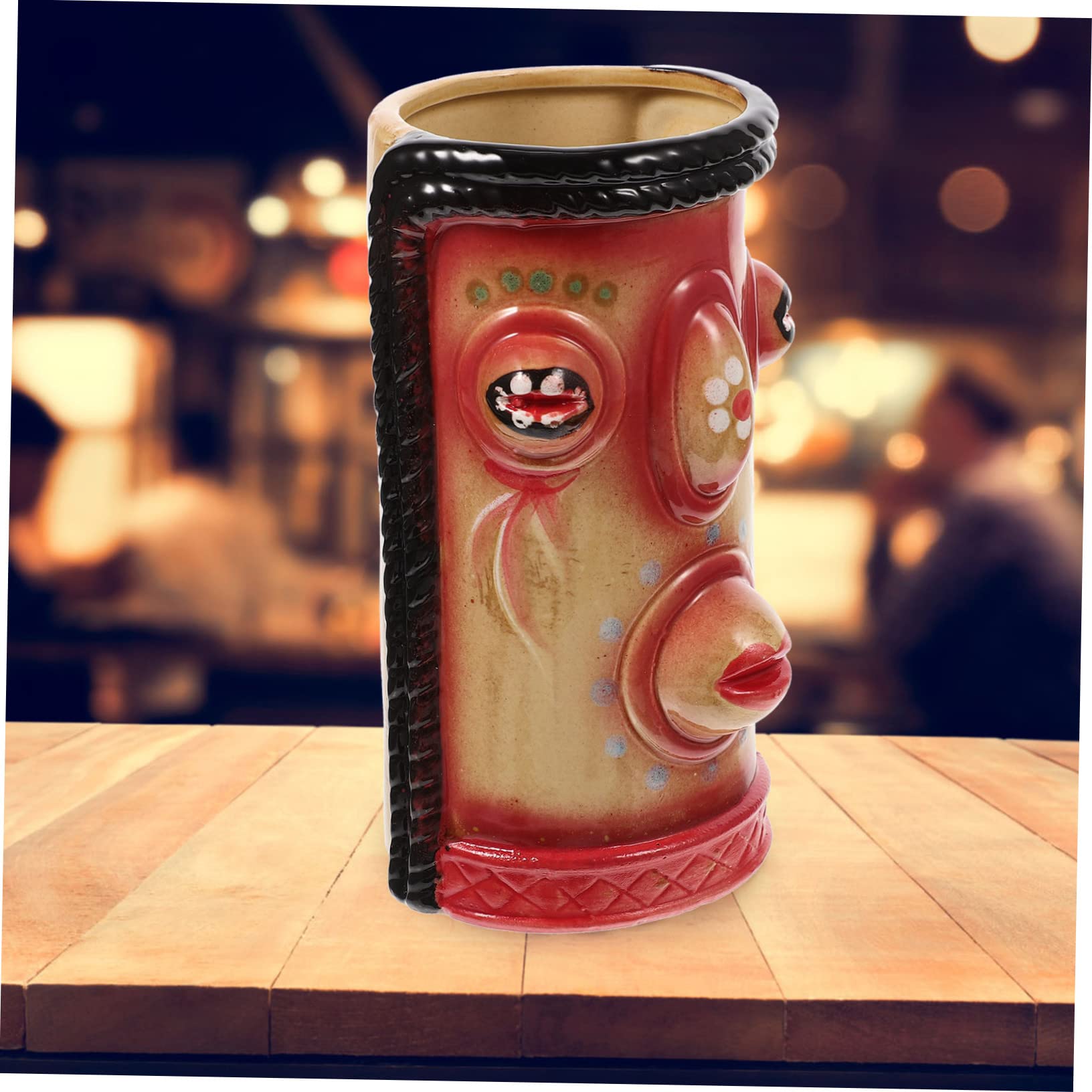 Cabilock 2 Piezas taza tiki juice cup vasitos para postres vasos de vino tea mug vasos vino copa para vino vasos tiki de porcelana copa de coctel copa de vino decorativa gafas tiki cerámica
